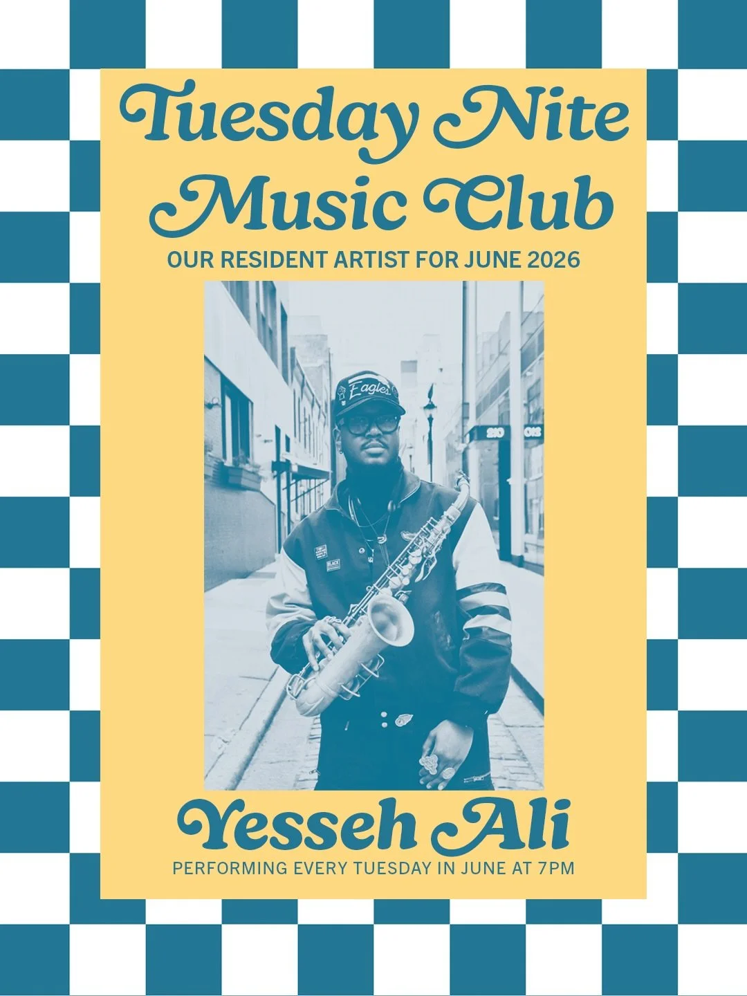 📣 JUNE @ Tuesday Nite Music Club! 📣

We are so excited to share with you! Philly&rsquo;s own @yesseh_ali will be our resident artist for June, along with a whole grip of great new and classic records for Tuesday night listening sessions. Do join us