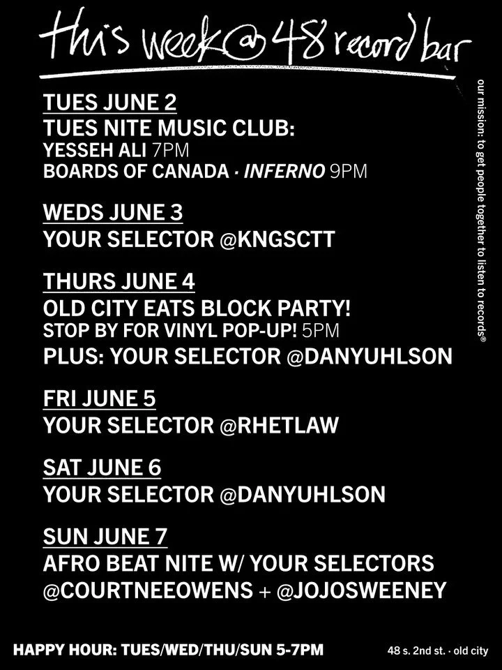No reservations, no cover, all good vibes, all week long.

Our mission: To get people together to listen to records.&reg;️