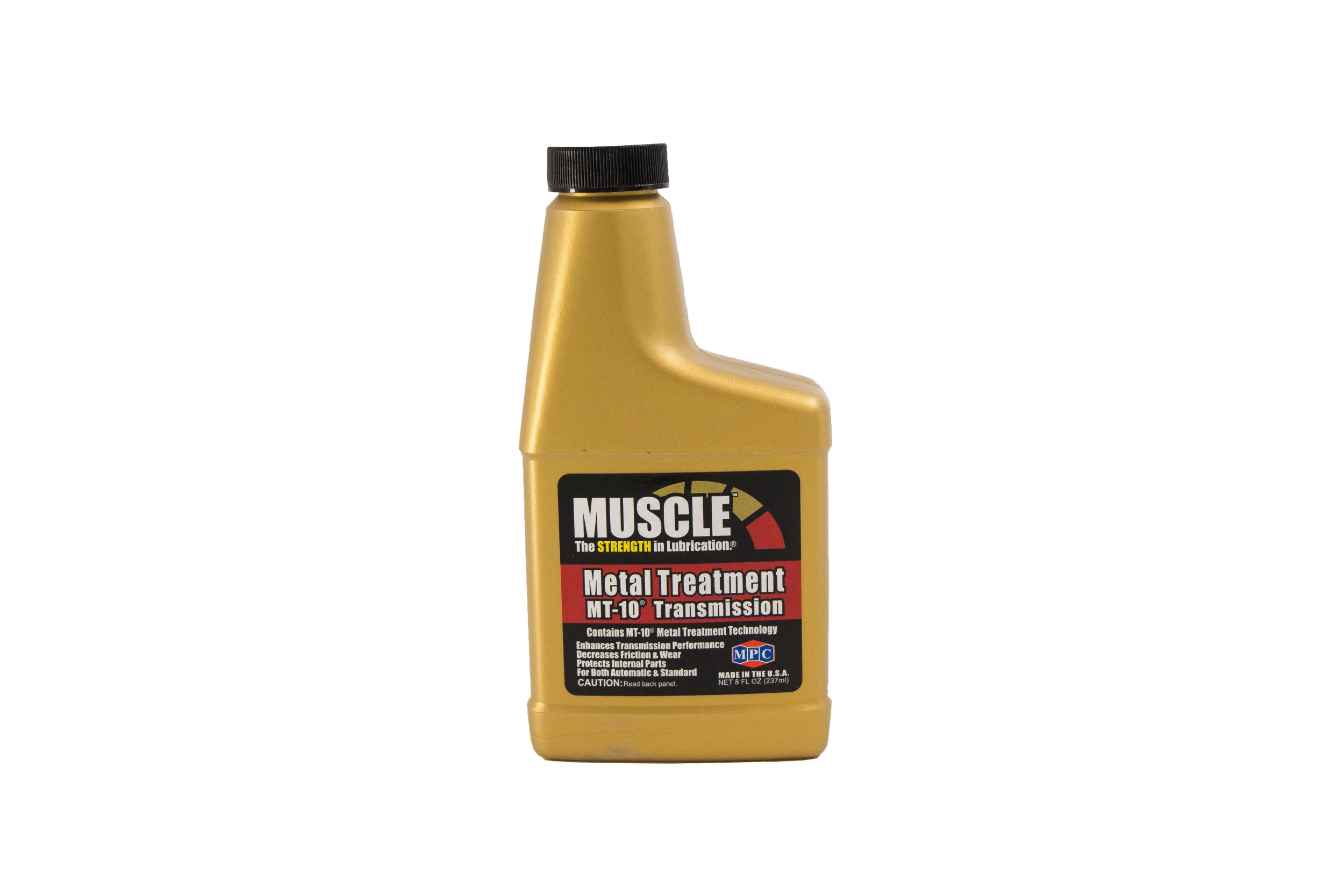 Front of a 16 oz MT-10 Transmission Bottle.