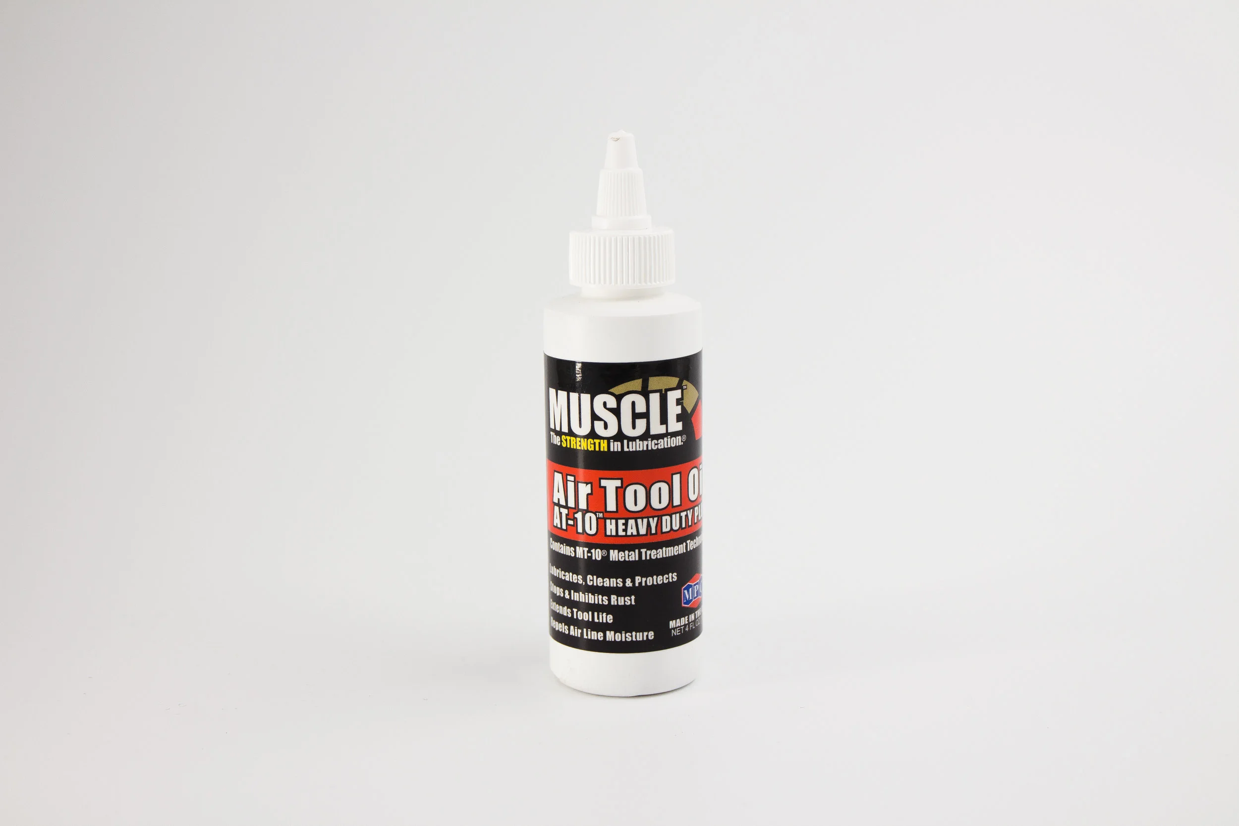 Front of a 4 oz Air Tool AT-10 Bottle.