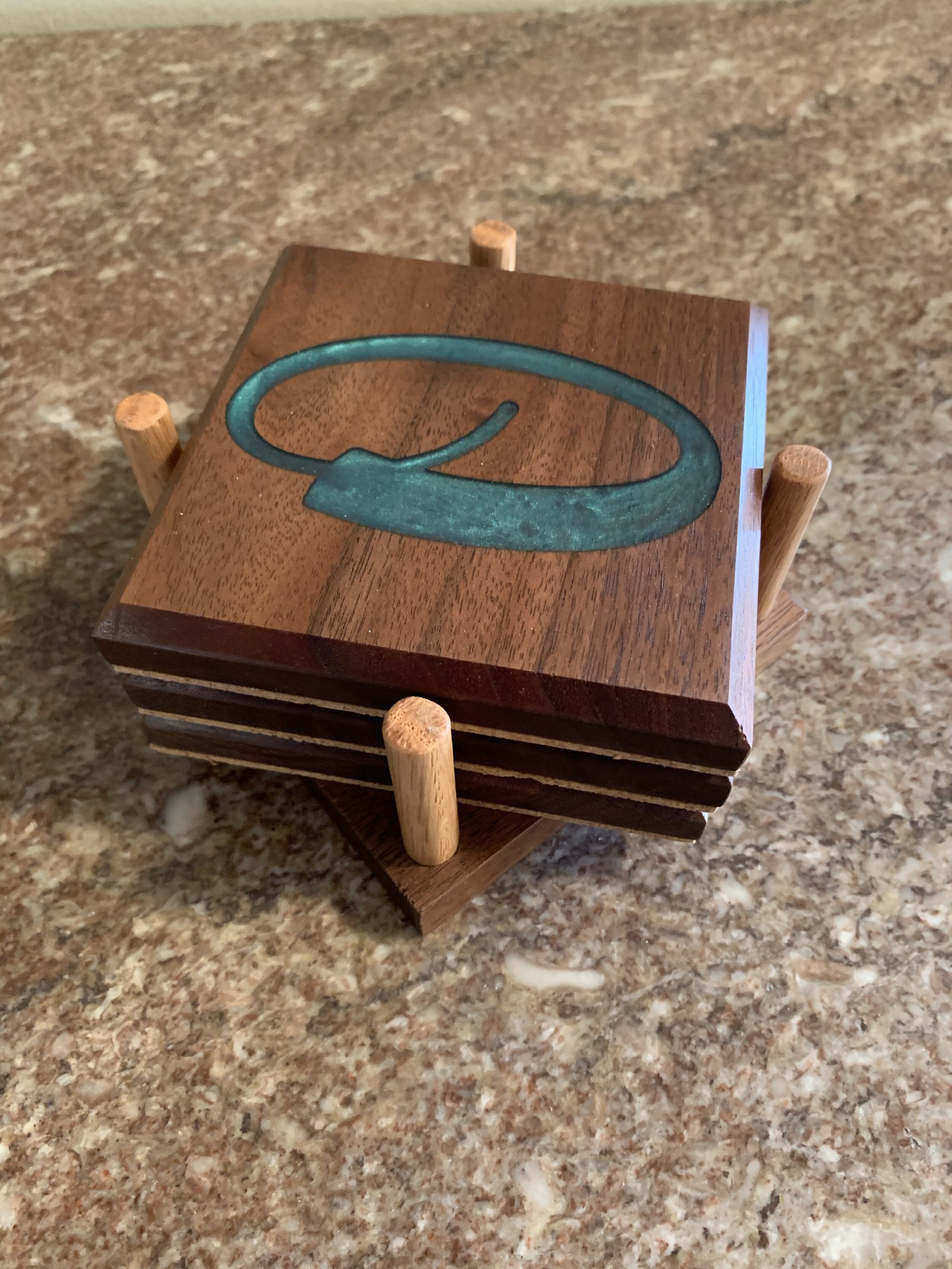 Custom Single Letter Coaster Set