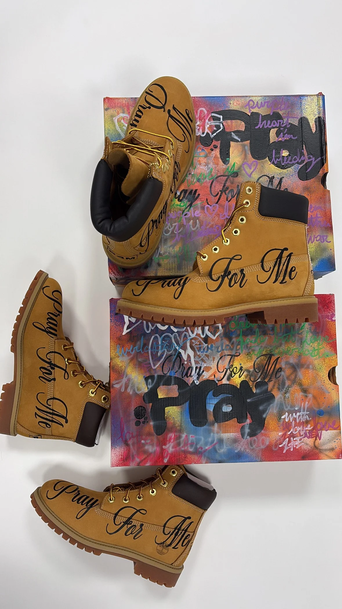 AIRBRUSHED HEAVEN SCRIPT TIMBS