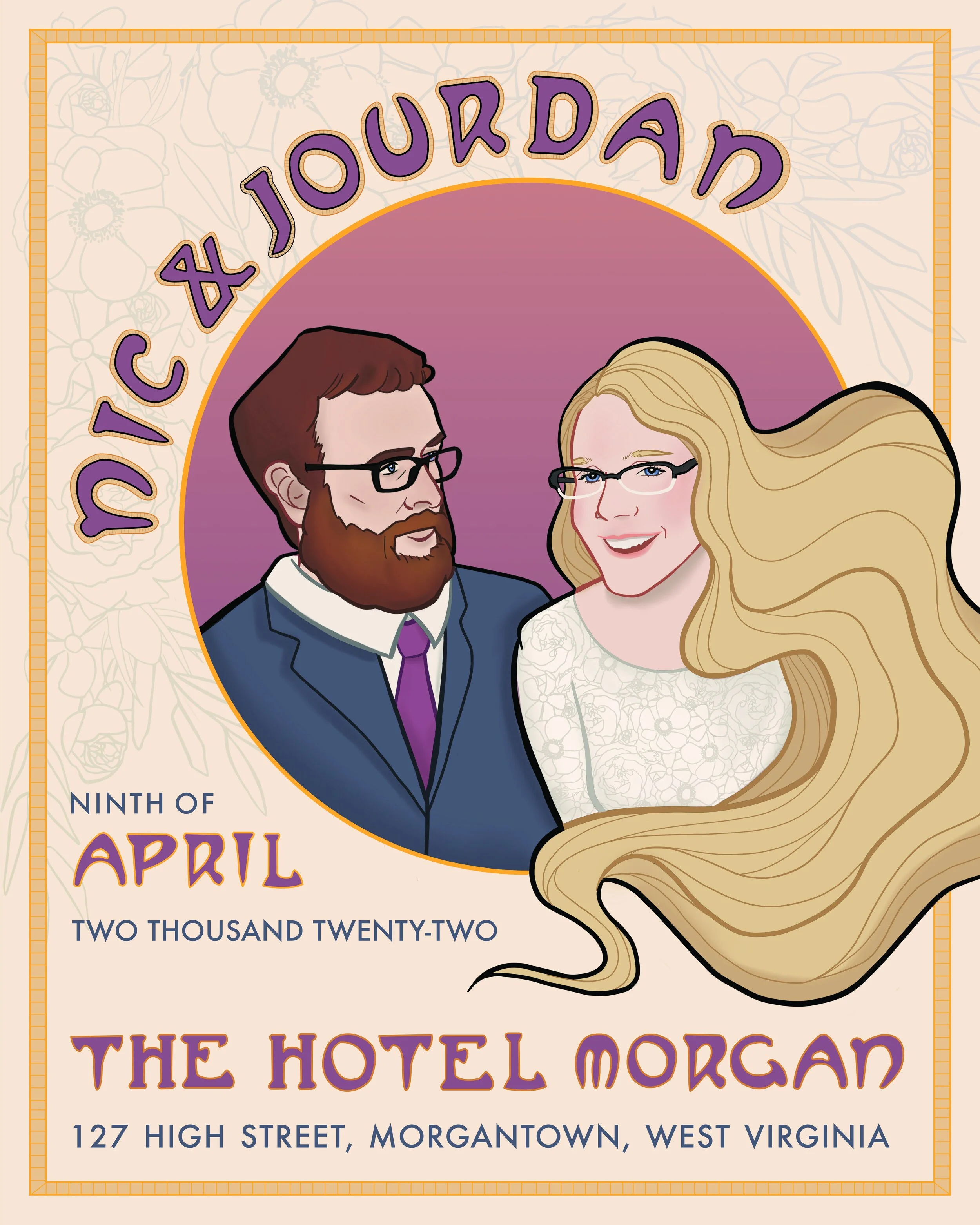 Nic &amp; Jourdan Invitation - Front