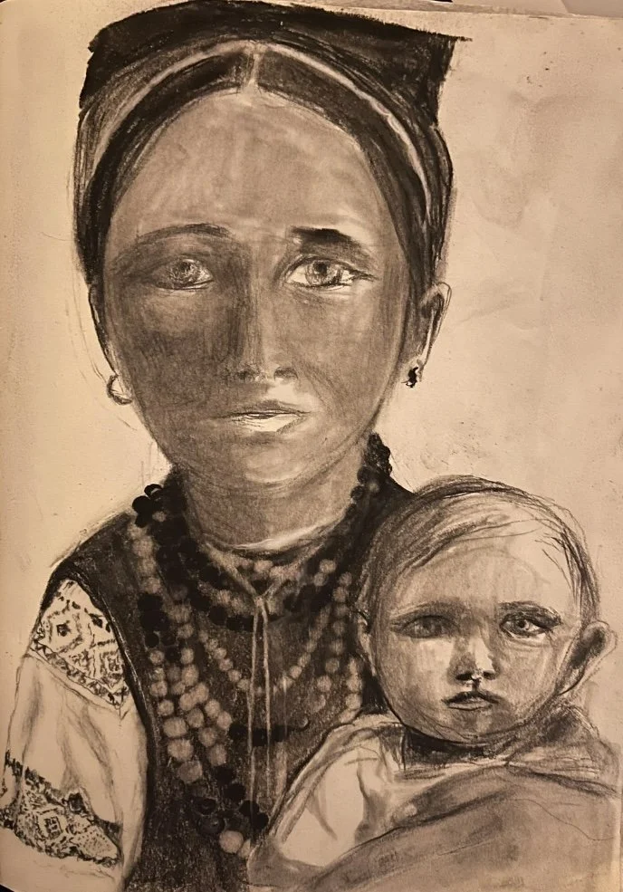 Ukraine mother with child