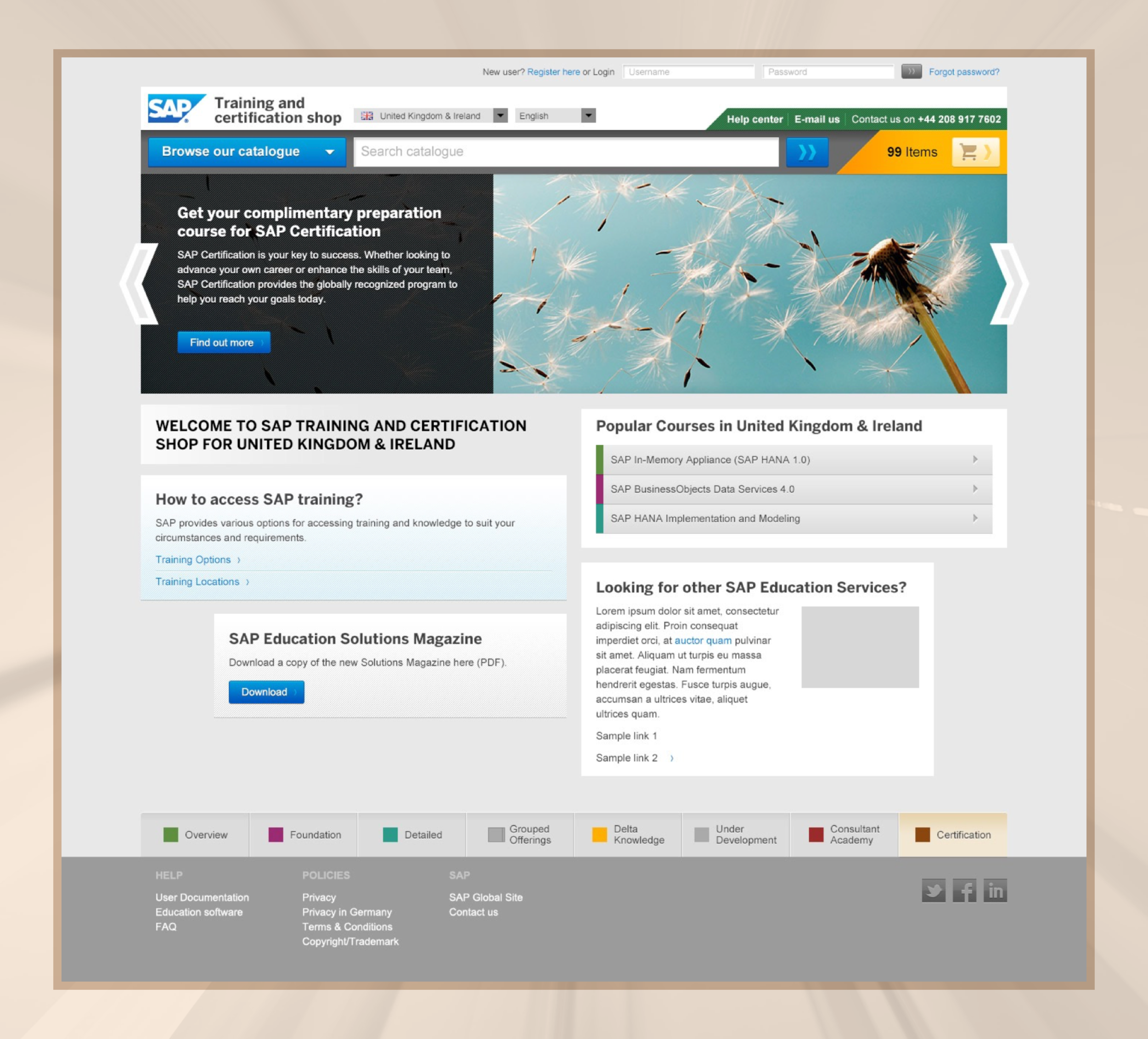 Training and certification ecommerce homepage.png