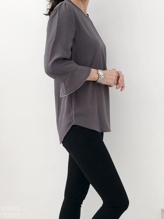 Grey Silk Blouse by Sewing Tidbits