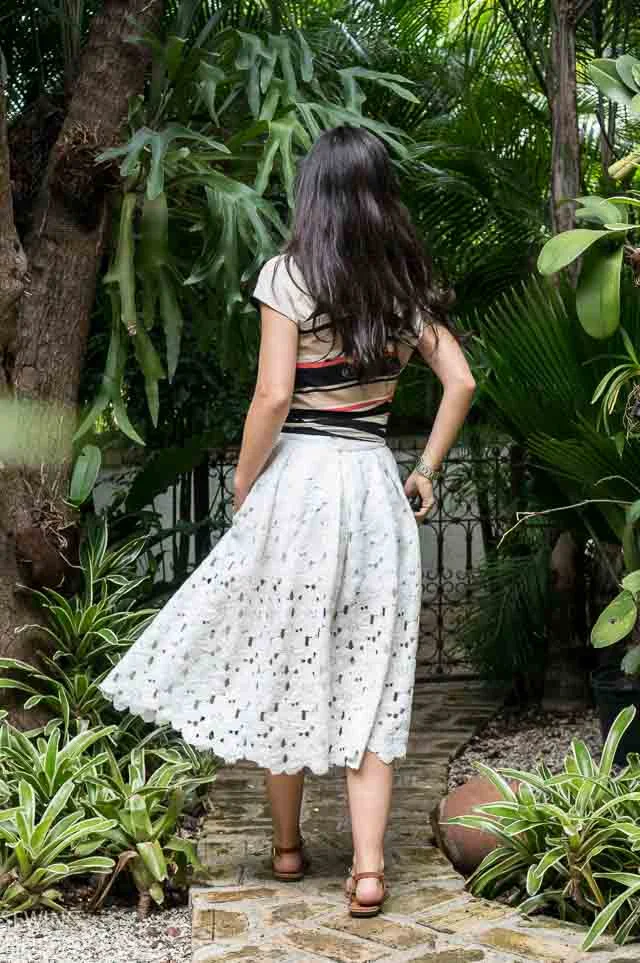 Just Patterns Lace Stephanie Skirt by Sewing Tidbits