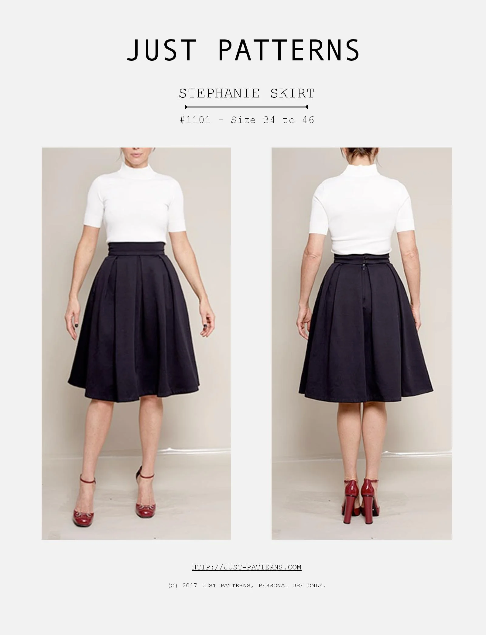 Just Patterns - Stephanie Skirt Cover