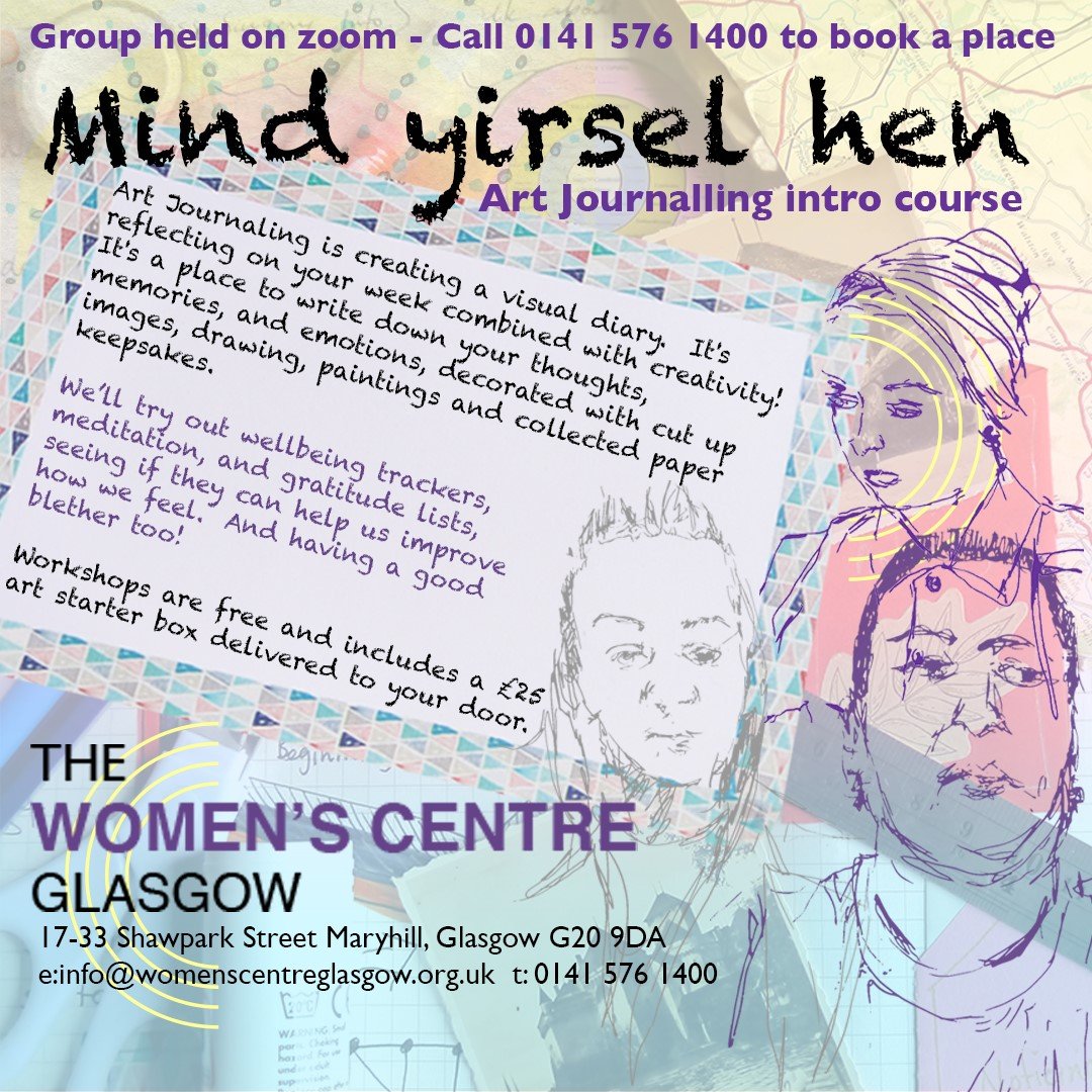 Online and postal art journaling - GCC Artist in Residence programme and Glasgow Women’s Centre