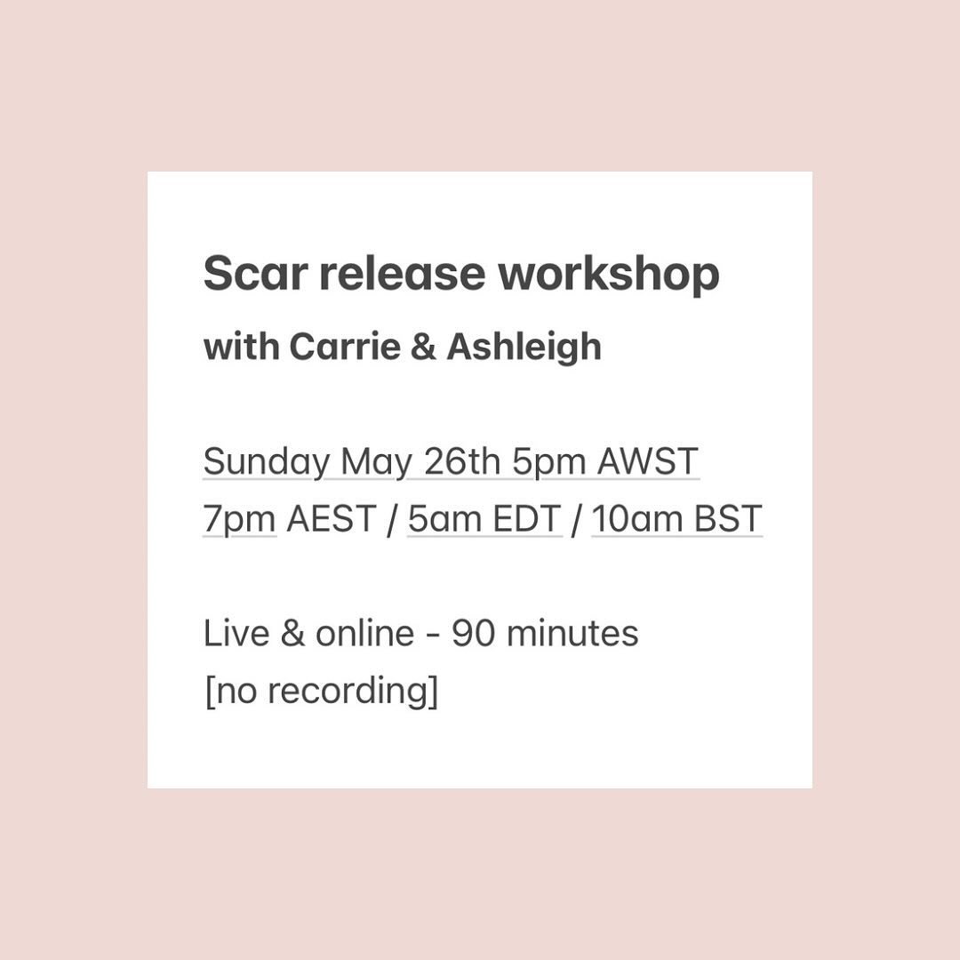 Have you got your tickets to the scar release workshop? We are half way full already! ✨

#scar #scarrelease
#csectionrecovery #episiotomy #birthrecovery #csectionscar #csectionscarmassage #efttapping #clinicaleftpractitioner #burntoutmum #vagusnerve 