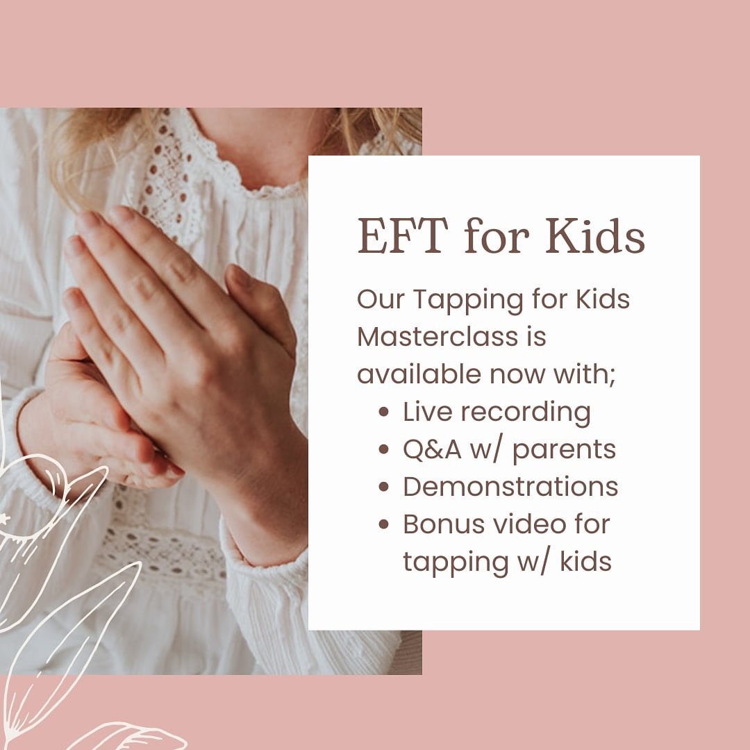 EFT for Kids Workshop is BACK! 

And the beauty of this one is there is a recording, so if you can&rsquo;t make it? That&rsquo;s all good. However we do run it live so you have the opportunity to ask questions. 

Run by ash @thatgirlneeds_therapy who