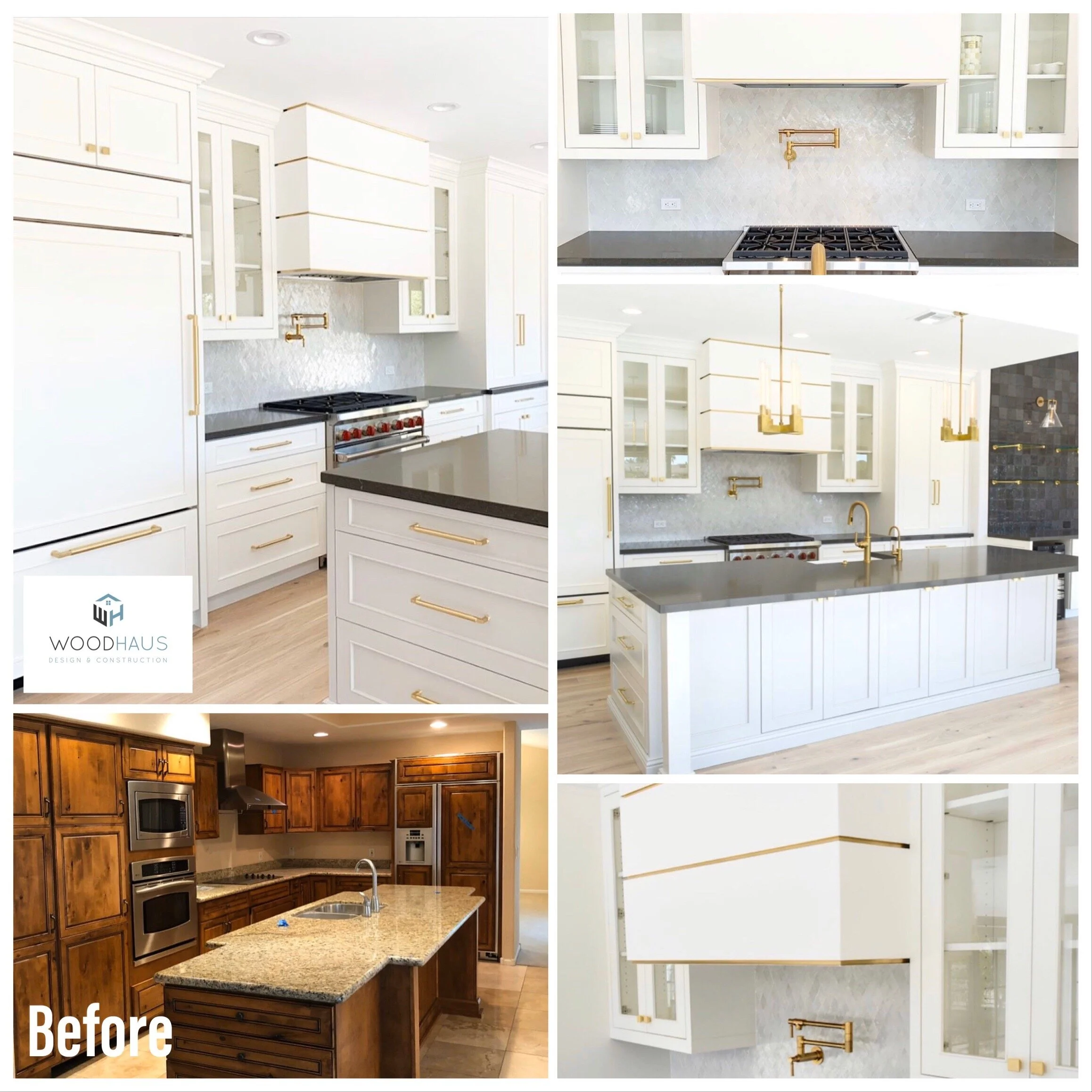 Open Plan Kitchen With Custom Off White Shaker Style Cabinetry And A More Open Design With Fewer Upper Cabinets. Kitchen Remodel in Lake Worth, FL by WoodHaus Design project photo