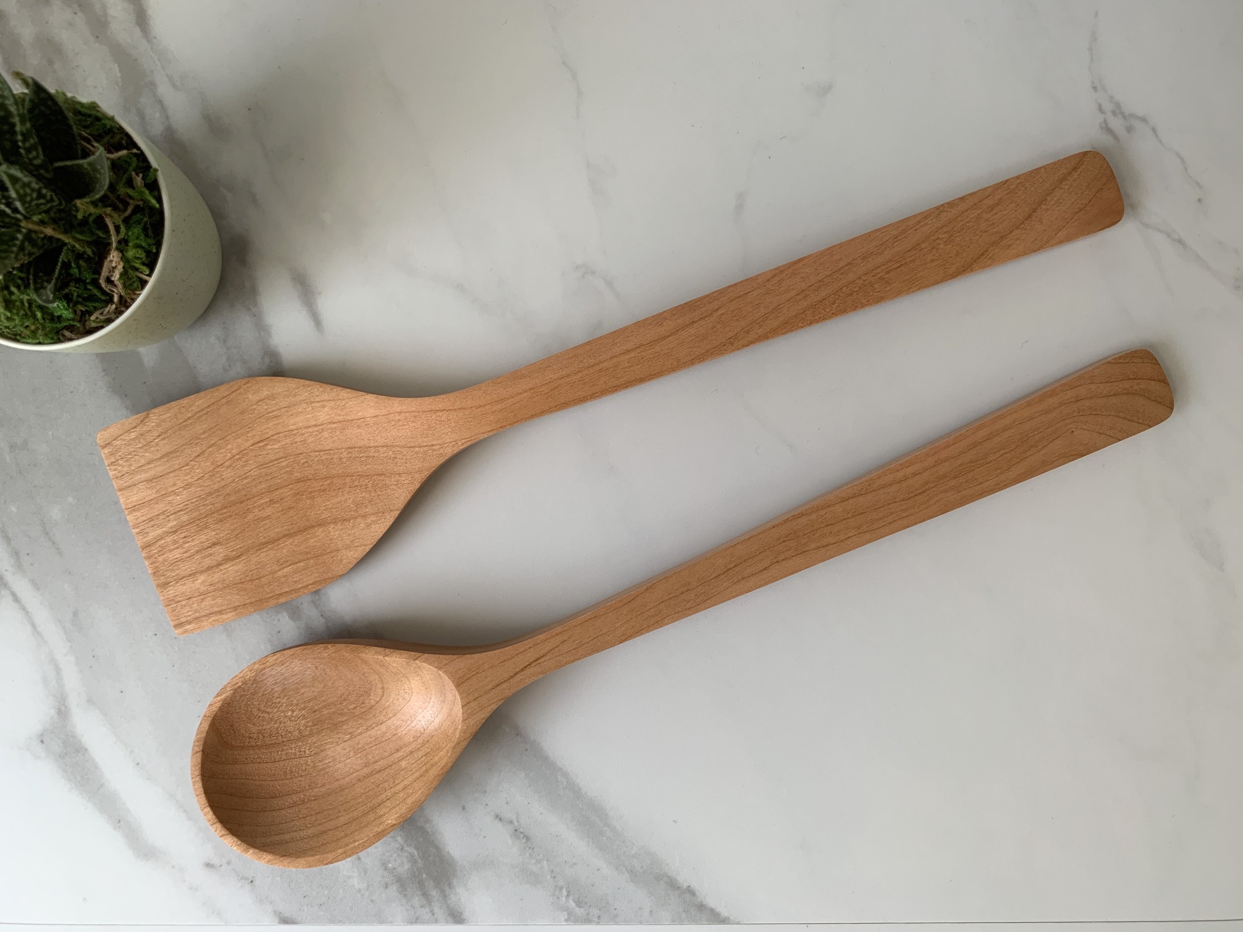 Traditional Spoon and Spatula Gift Set - Cherry Wood