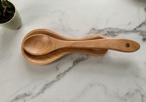 Signature Wooden Spoon Rest With Modern Gift Set Made In Maine Carved Spoons Llc
