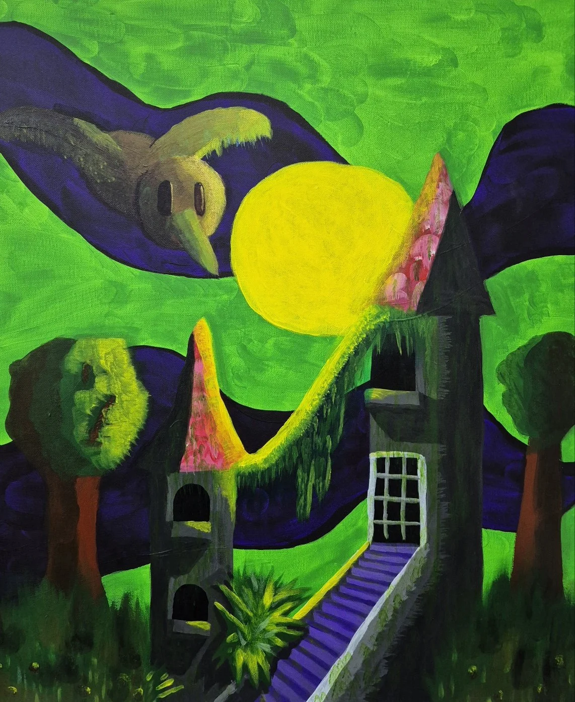 숲 속의 성, 캔버스에 아크릴, 630x730, 2026