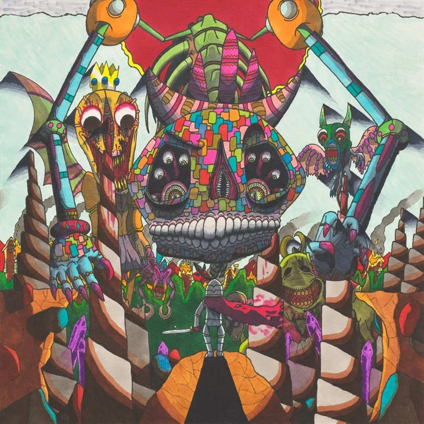 용사의 시련, 종이에 마커, 400x400, 2026