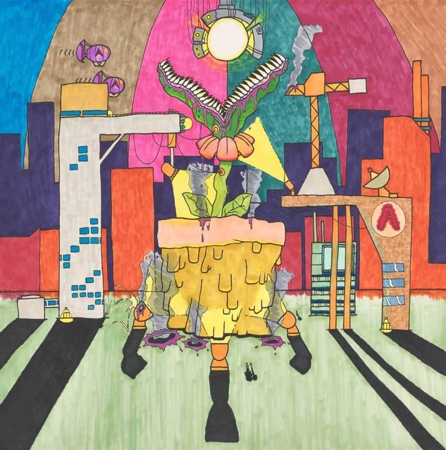 상급생물연구소, 종이에 마커, 400x400, 2026