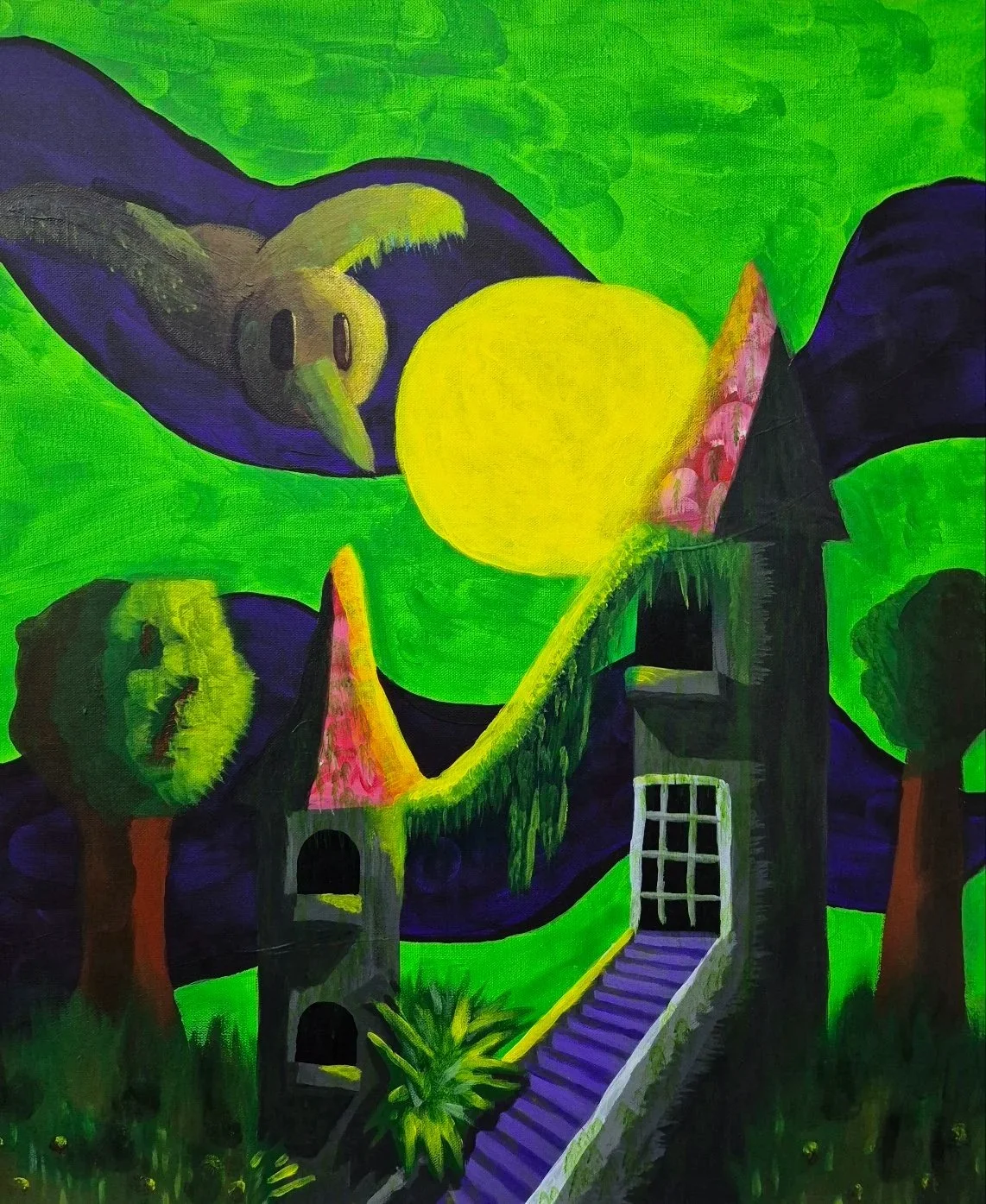 숲 속의 성, 캔버스에 아크릴, 730x630, 2026