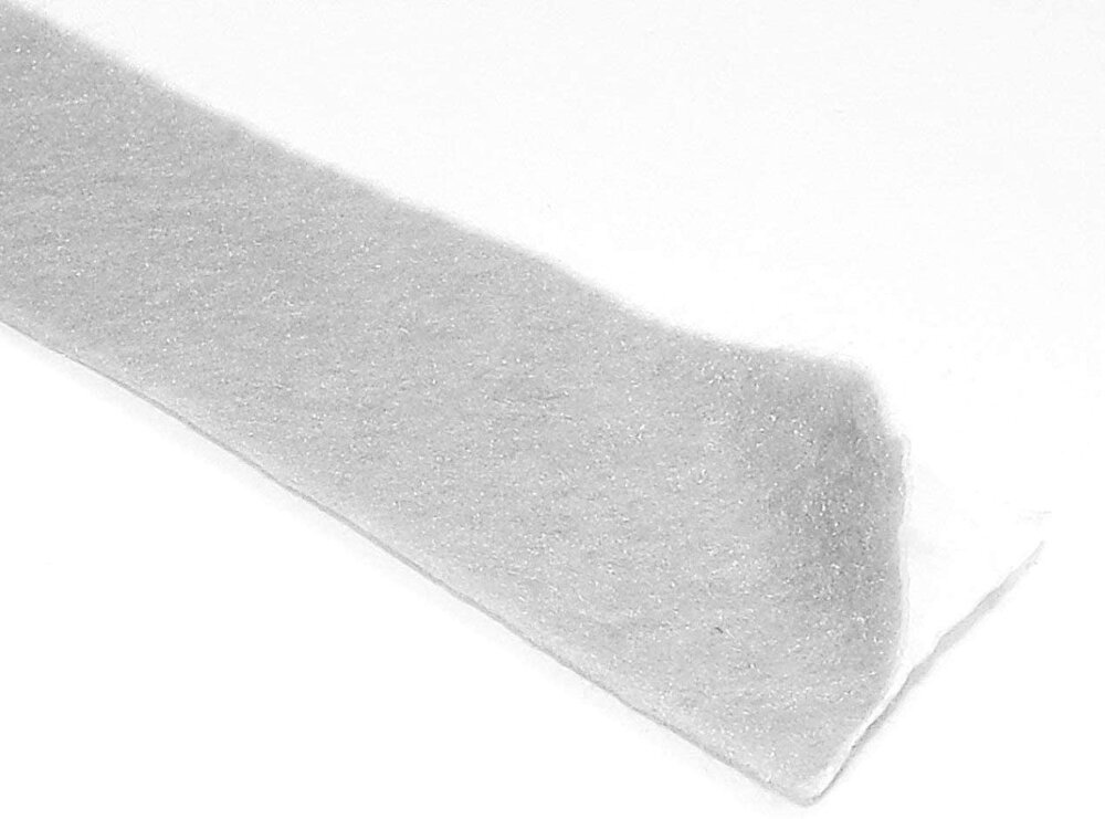 White Felt Stripping, Adhesive Backed 1.5 Wide x .5mm (.02