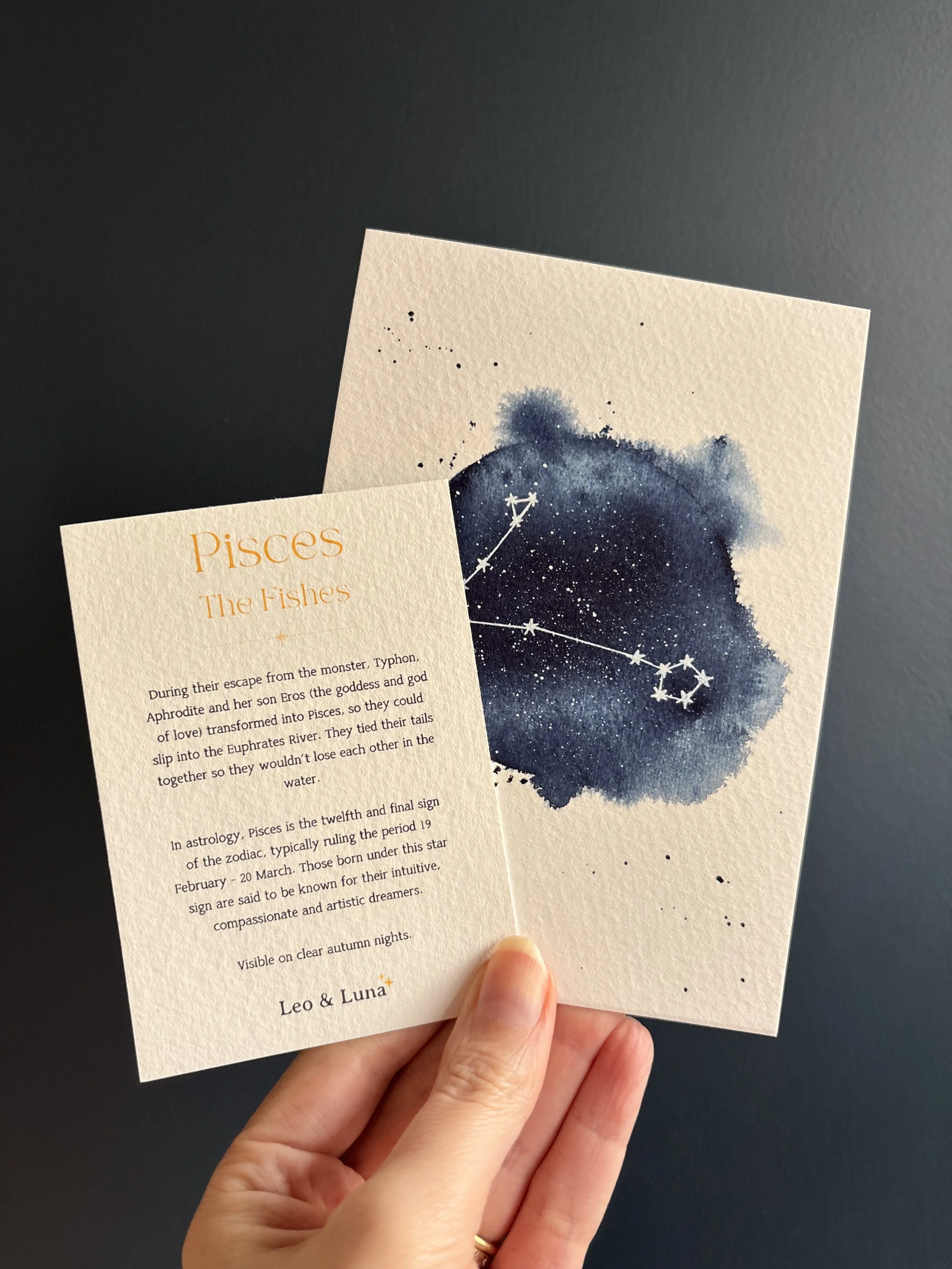 Pisces Zodiac A5 Pocket Constellation + History Note