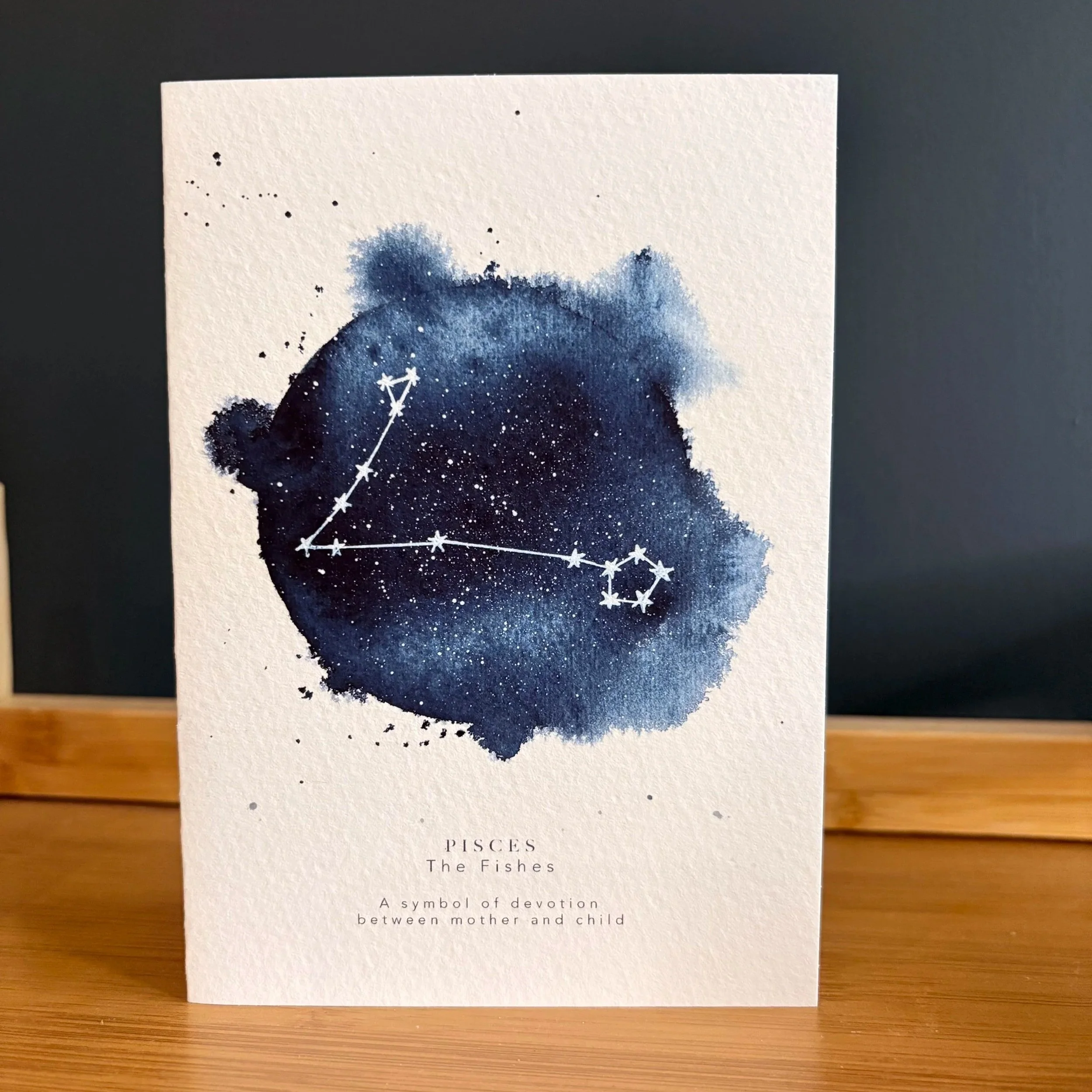 Pisces | The Fishes – A6 Keep & Frame Greeting Card (Zodiac Constellation Collection)