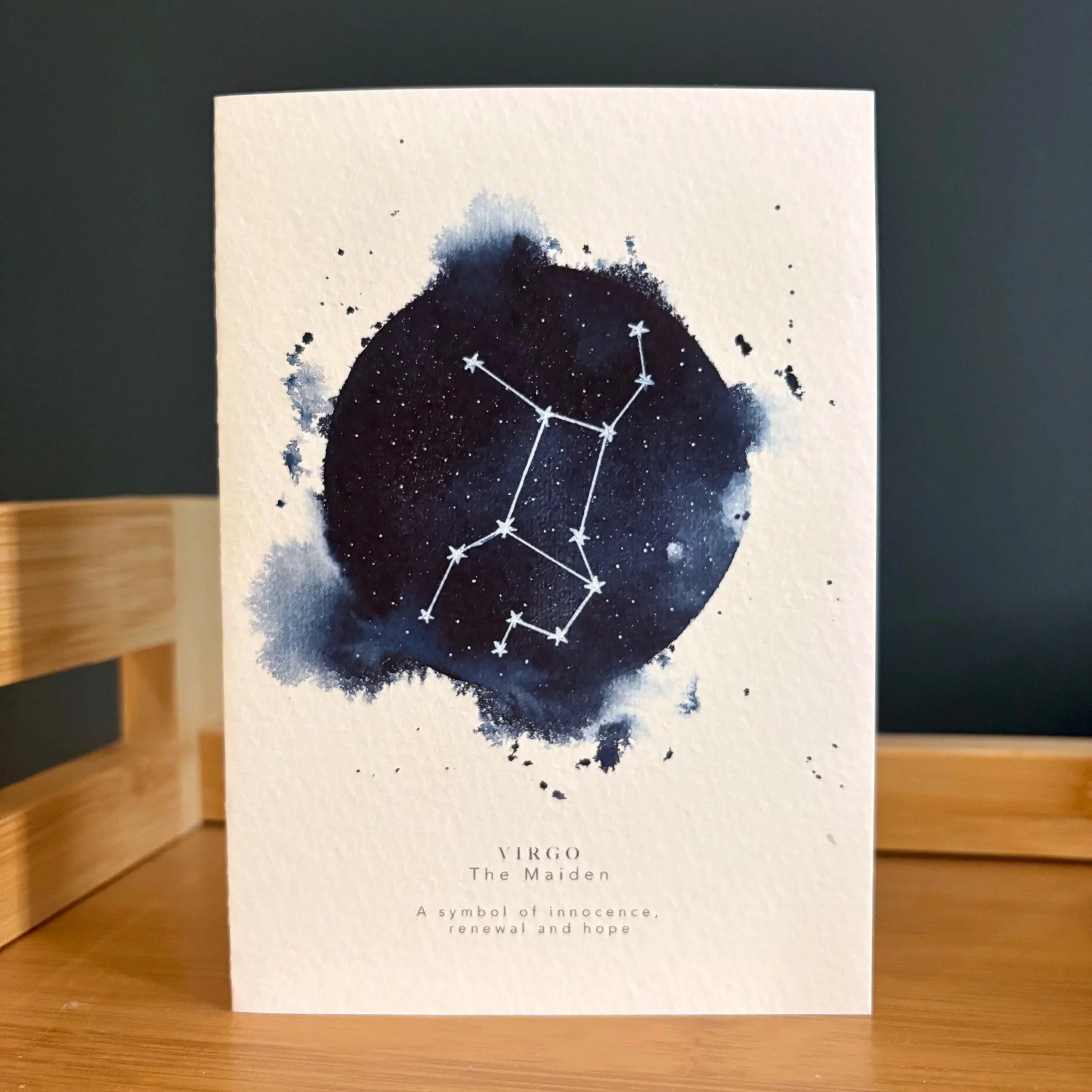 Virgo | The Maiden – A6 Keep & Frame Greeting Card (Zodiac Constellation Collection)