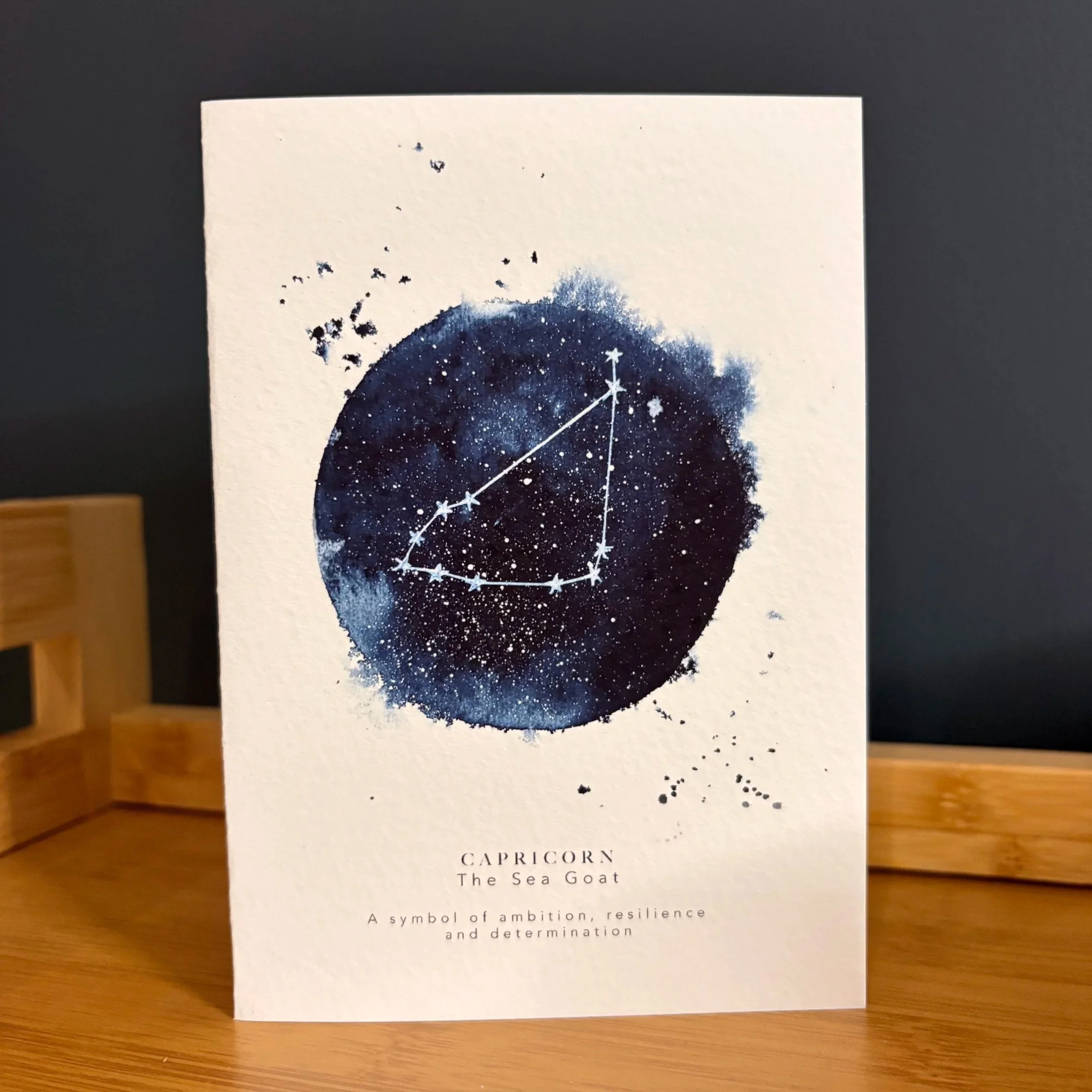 Capricorn | The Sea Goat – A6 Keep & Frame Greeting Card (Zodiac Constellation Collection)