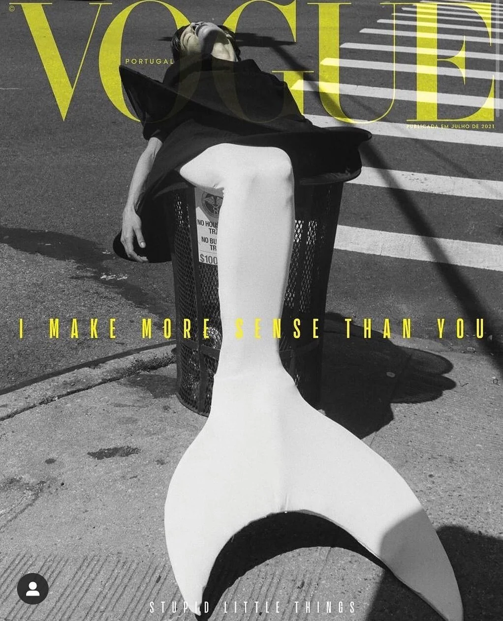 So yesterday I woke up and found out that my editorial for @vogueportugal made it to the cover!!!!!! The NONSENSE  issue! I cannot imagine a subject with which I feel more identified . #TheNonsenseIssue is dedicated to the absurd, to the lack of comm