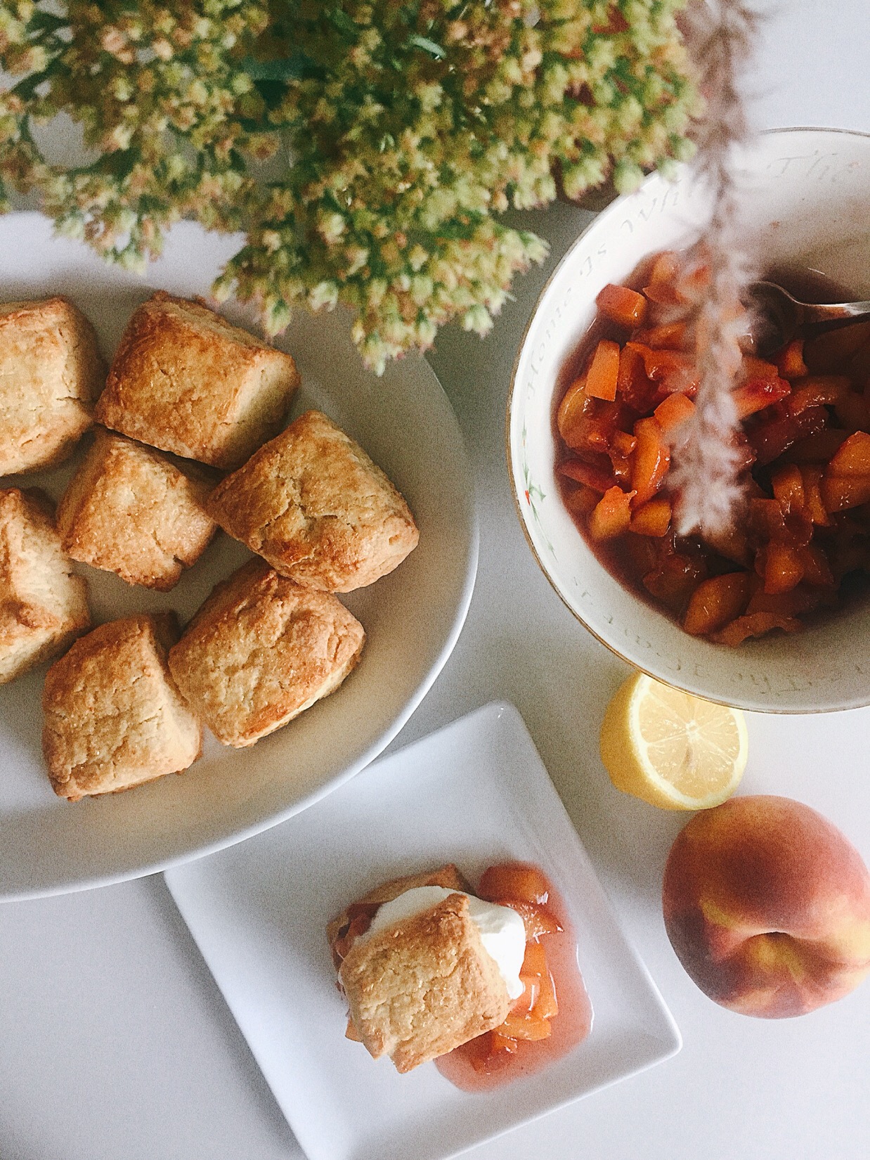 Shortcakes With Peaches &amp; Lemon