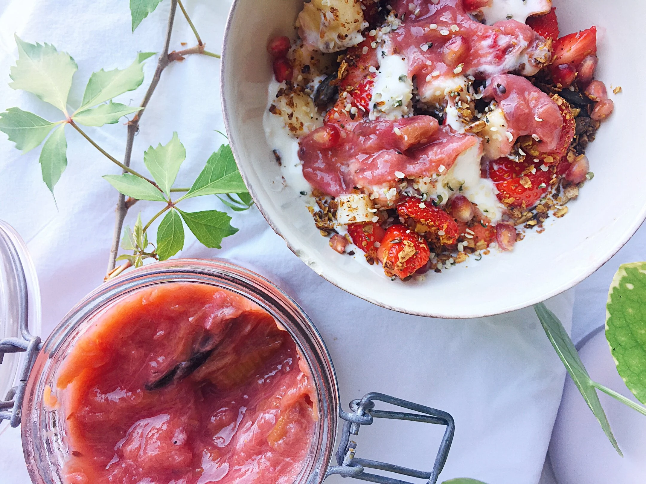 Rhubarb compote