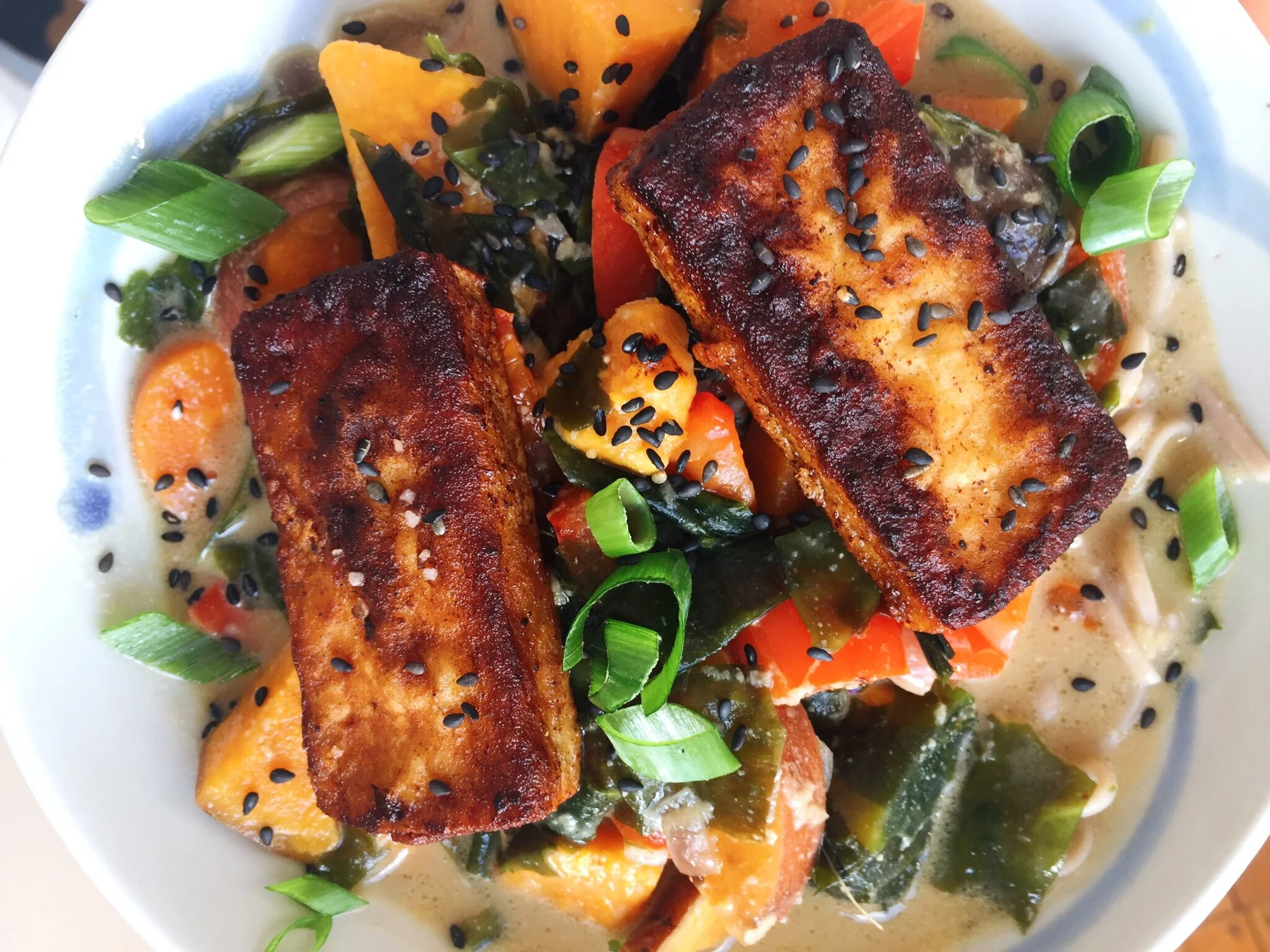 Crispy tofu With Peanut Butter Sauce