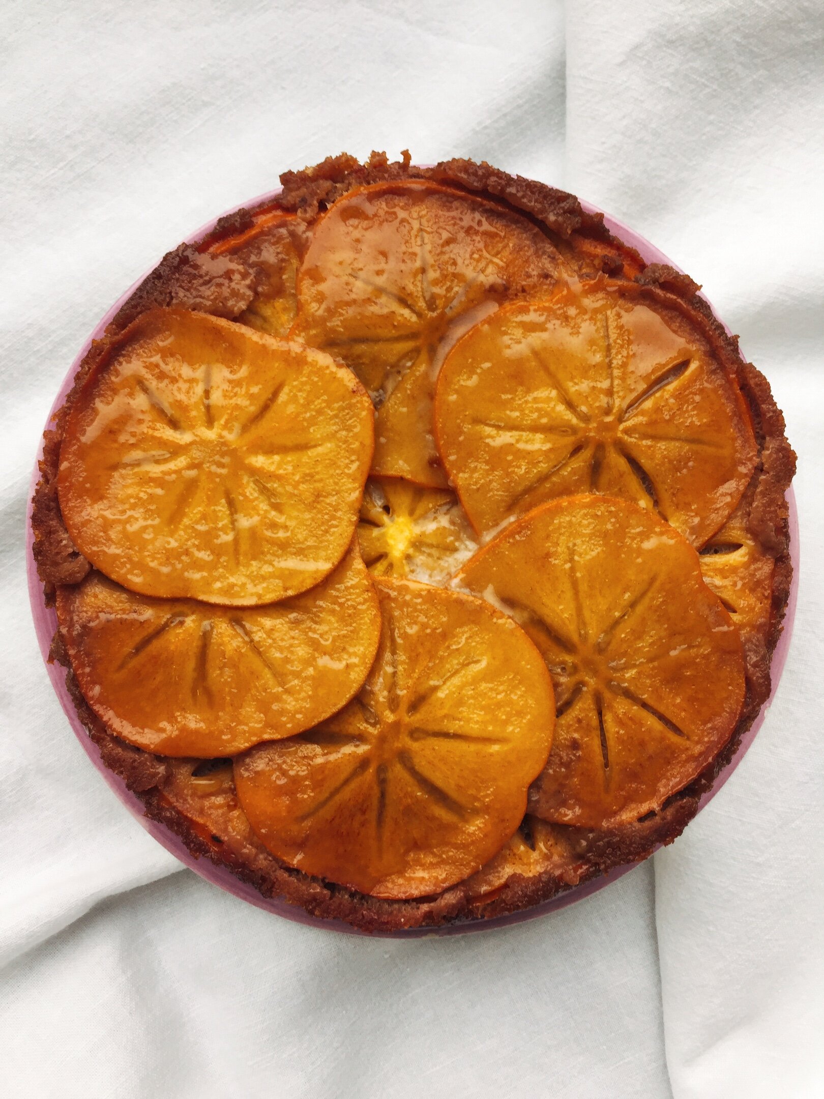 Persimmon Walnut Cake With Cardamom