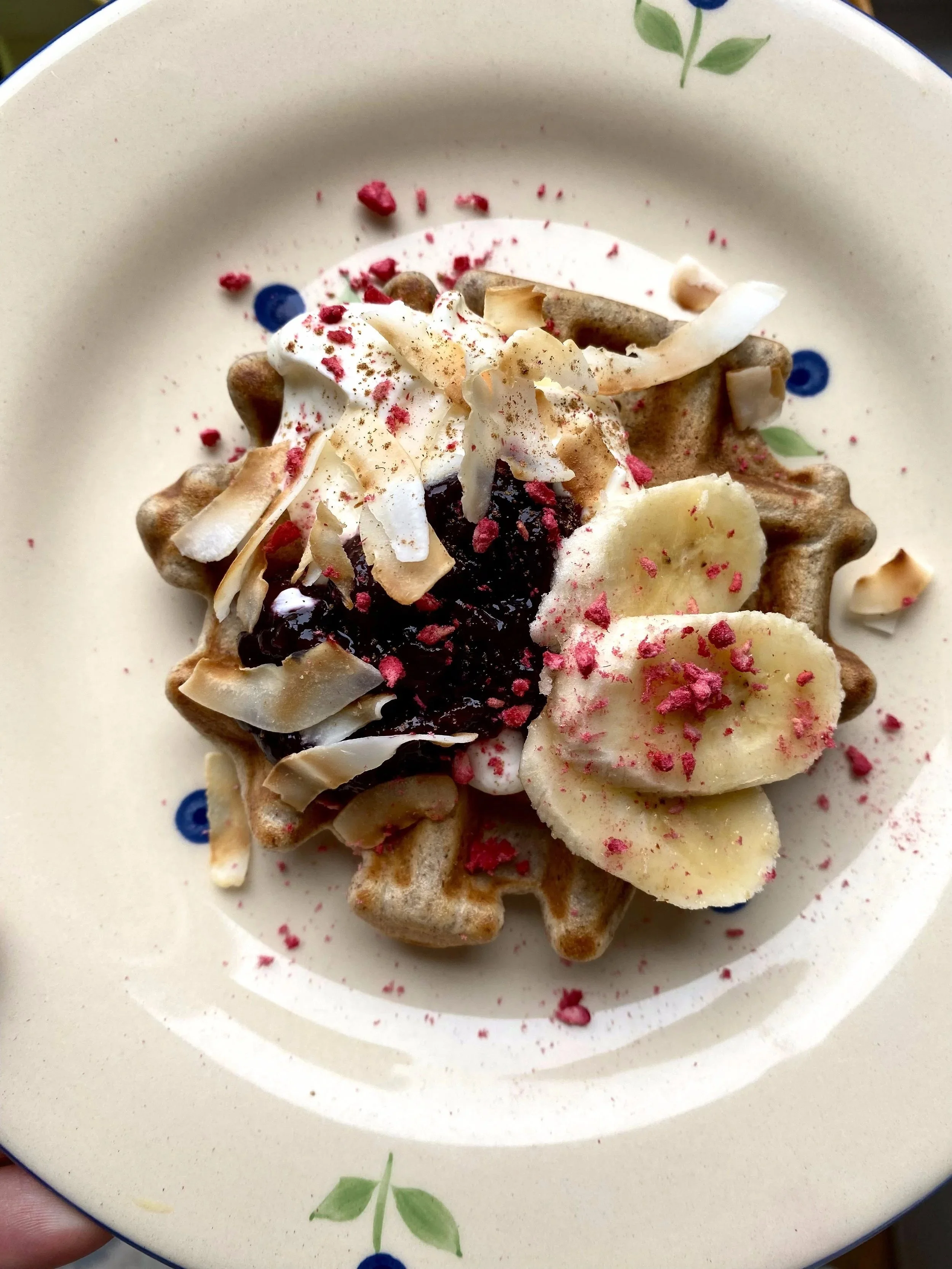 Coconut Black Bean Waffles
