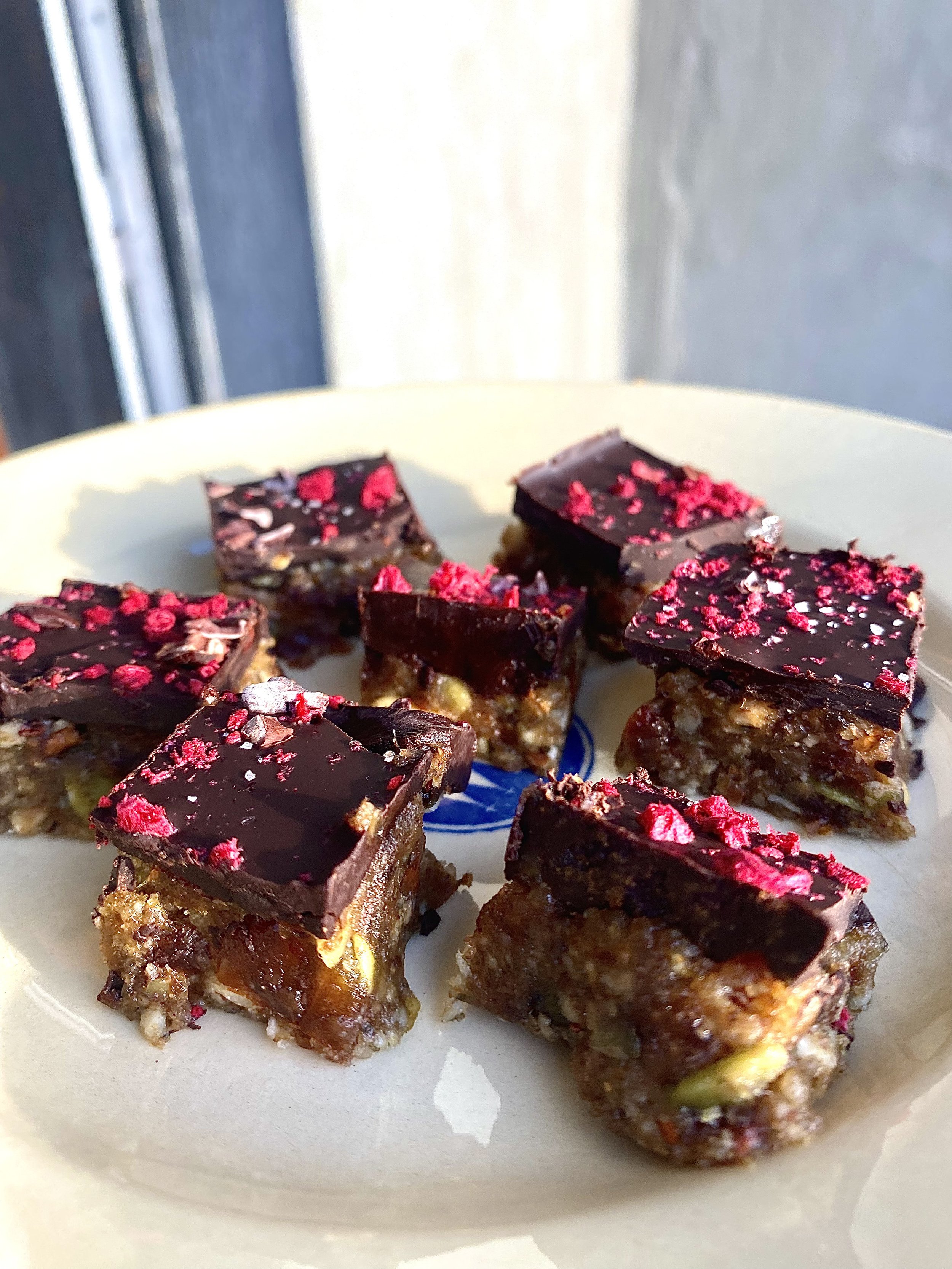 Chocolate nut &amp; date bars