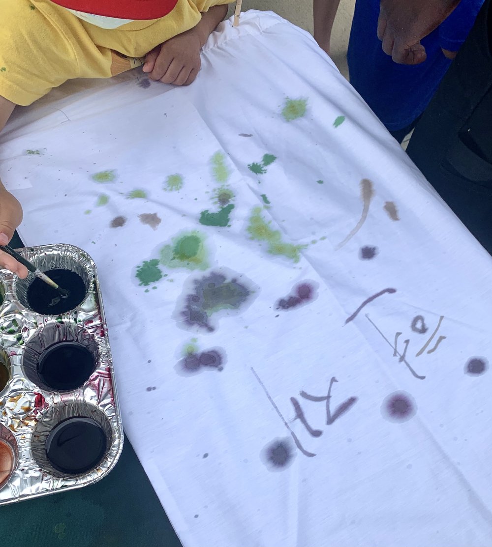 a child's artwork at the festival