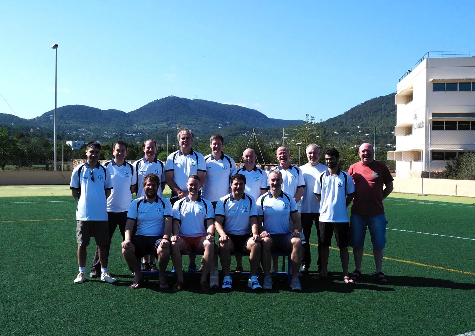 The mighty Adonises of Holmbury prepare to do battle with Ibiza’s finest