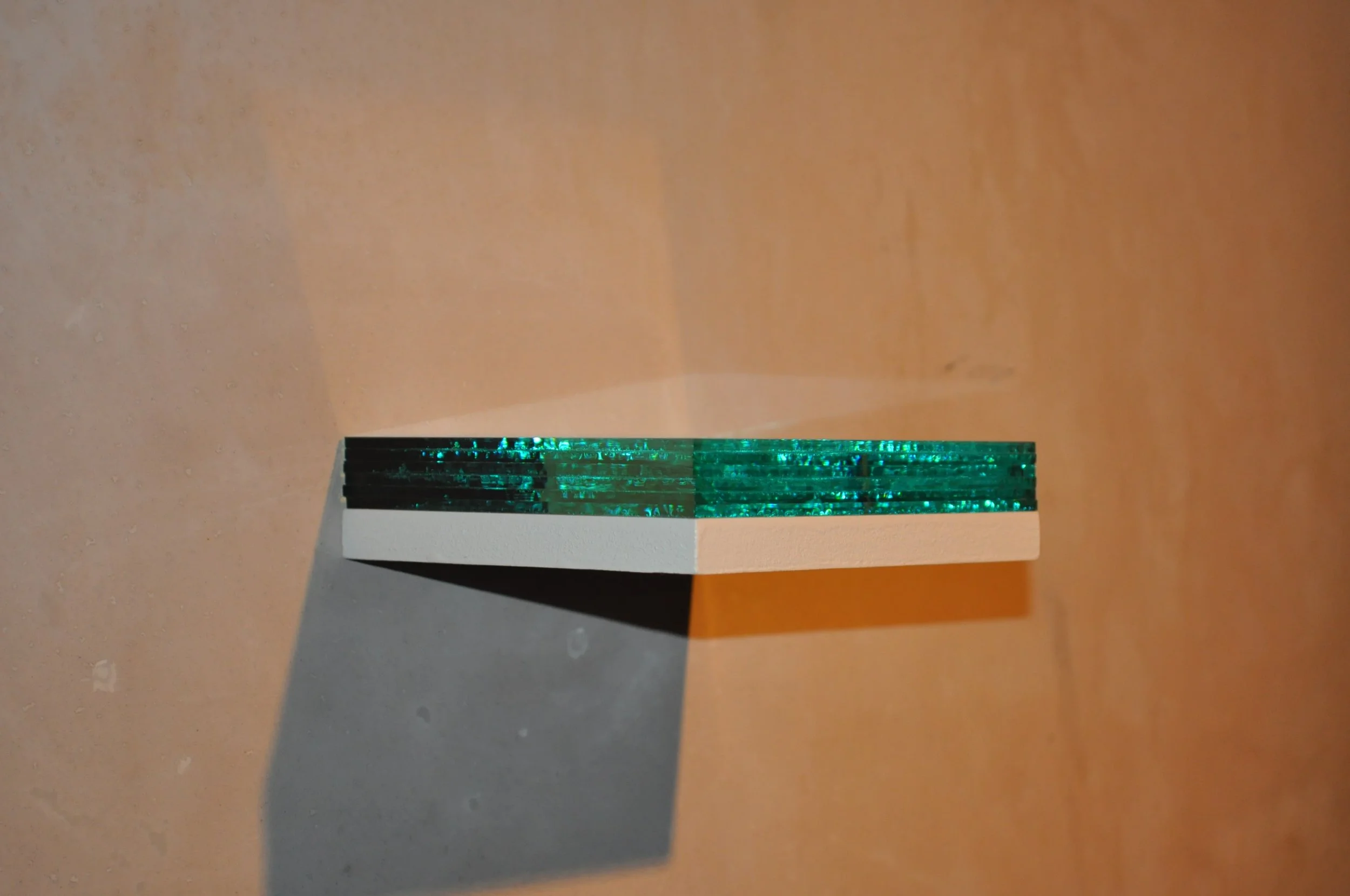 Installation view Trust curated by Mark Cullen polished sheets of glass, gesso on board 2011