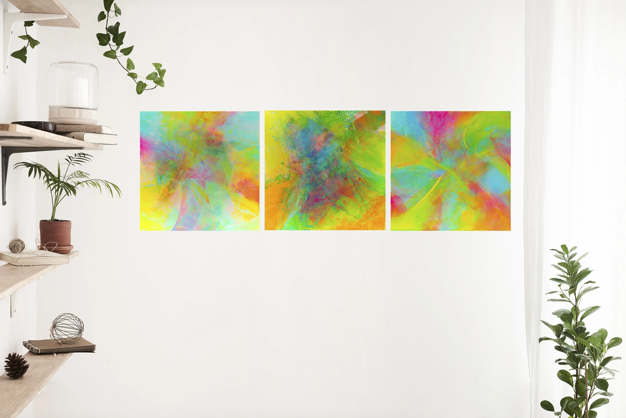 Blossoming Joy Triptych