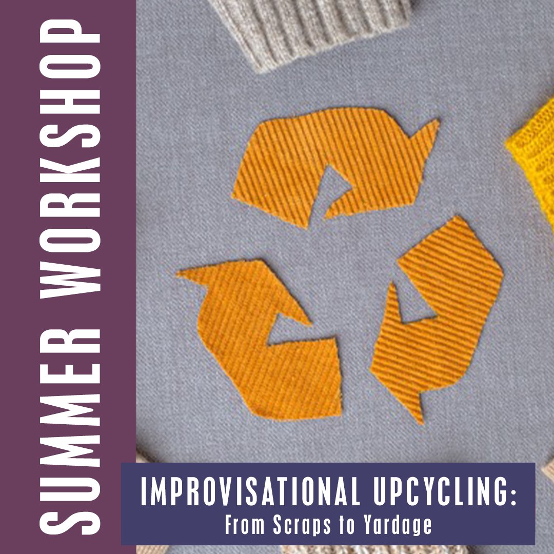 Interested in upcycling your garments but unsure how to do it? Come to our summer IMPROVISATIONAL UPCYCLING WORKSHOP! Learn how to repurpose scraps and discarded fabrics into vibrant new yardage for stylish tops, tunics, or dresses! Celebrate with us