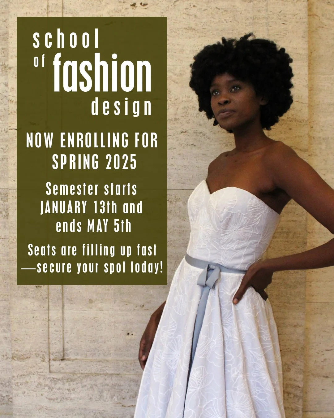 📚 We are enrolling for our upcoming spring semester! Whether you are a returning student or eager to start your fashion design journey, this is your chance to secure your spot and further your education through our proven fashion design program! ❗Se