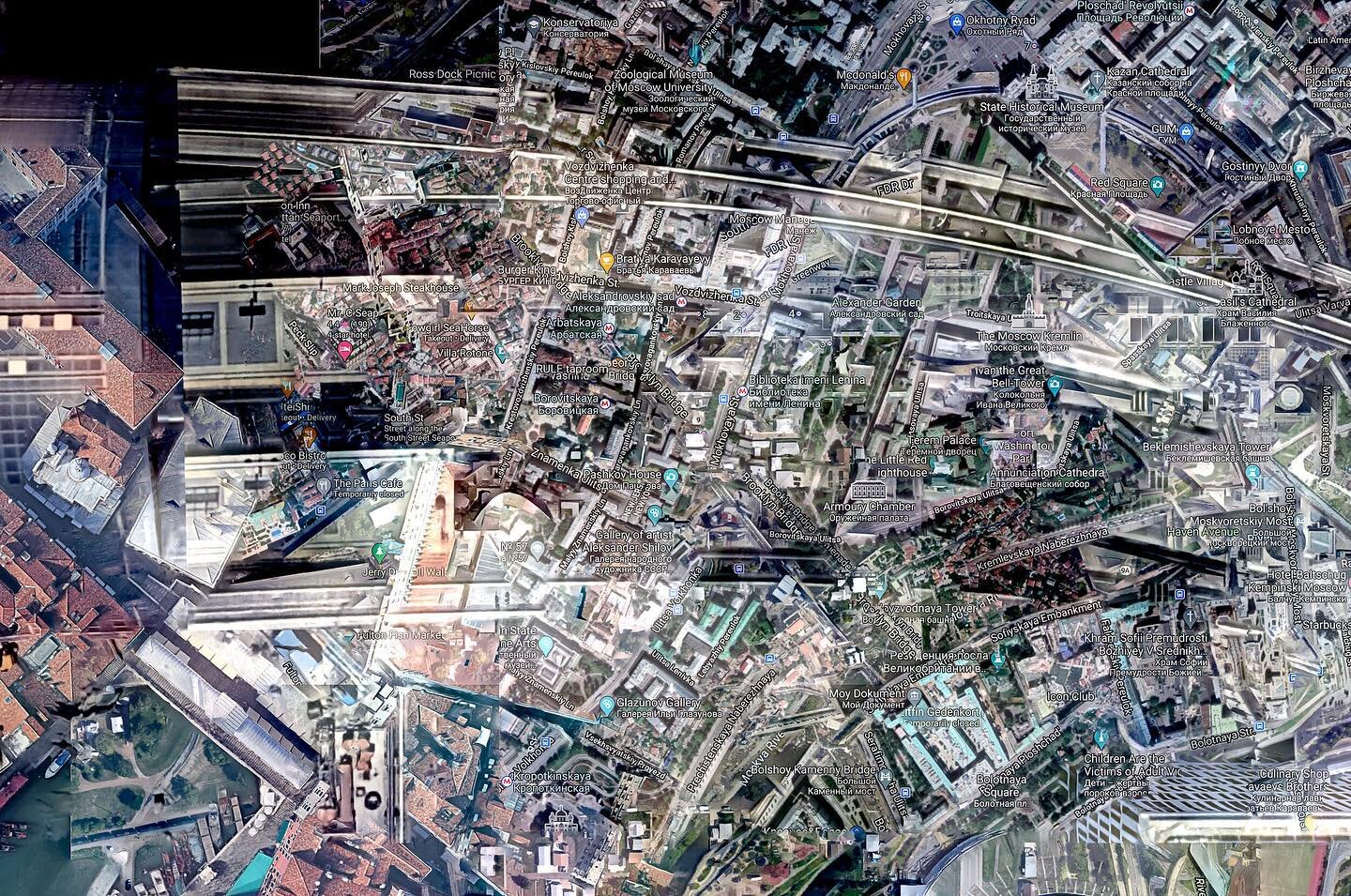 FDR Drive, Berlin Hauptbahnhof, Mc Donald&rsquo;s and the Kremlin 

#borders #bridges #crossroads