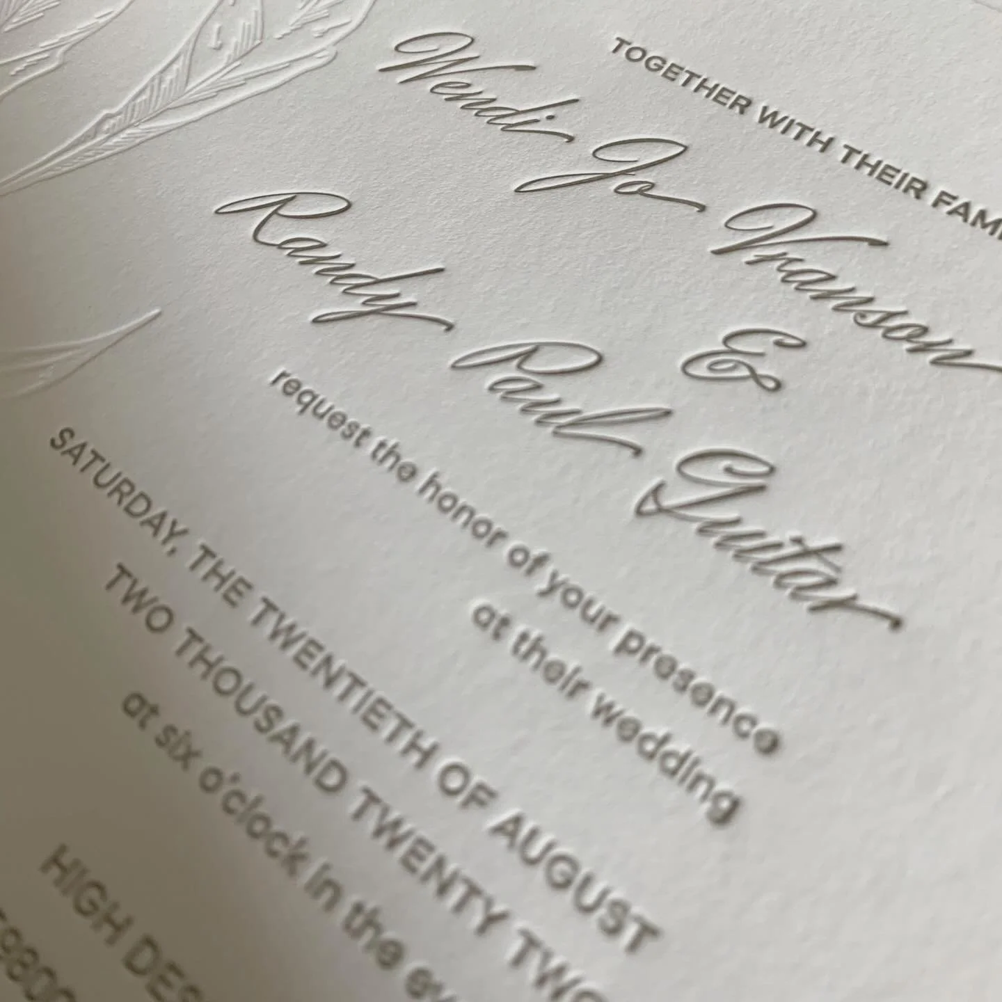 Sometimes, less is more. ✨ These wedding invitations feature a stunning gold ink paired with a subtle blind deboss&mdash;no ink, just pure elegance pressed into the paper. The simplicity of the design lets the craftsmanship speak for itself. 💌 #Eleg
