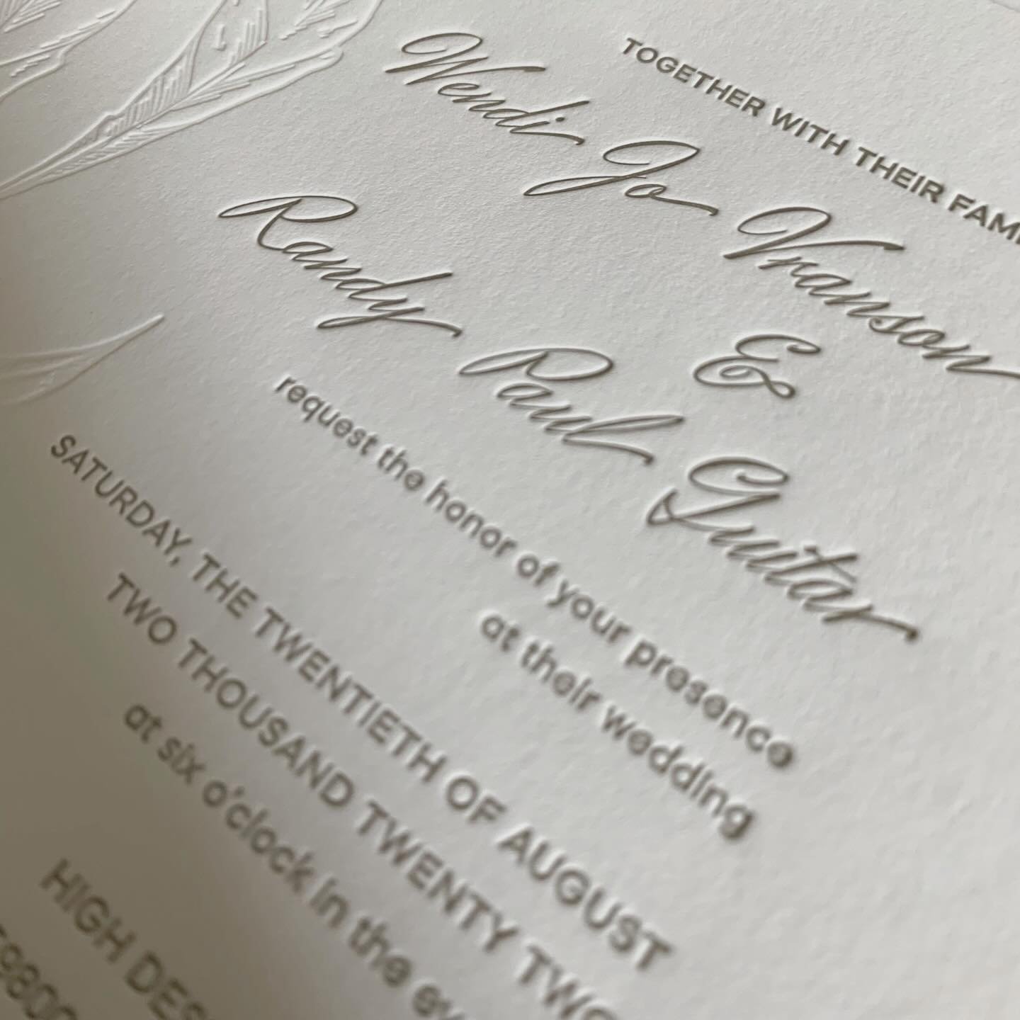 Sometimes, less is more. ✨ These wedding invitations feature a stunning gold ink paired with a subtle blind deboss&mdash;no ink, just pure elegance pressed into the paper. The simplicity of the design lets the craftsmanship speak for itself. 💌 #Eleg