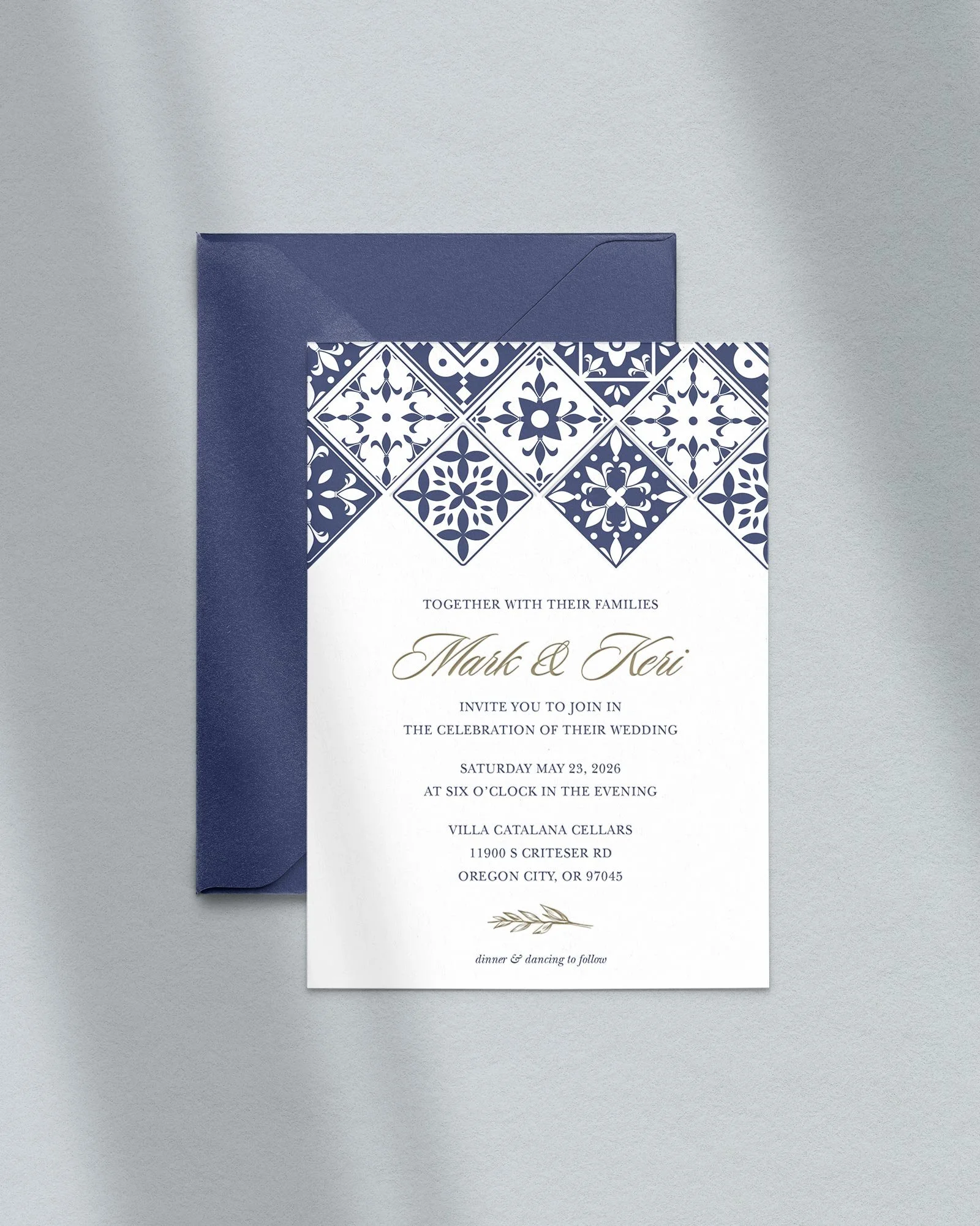 The Riviera | Letterpress Wedding Invitation