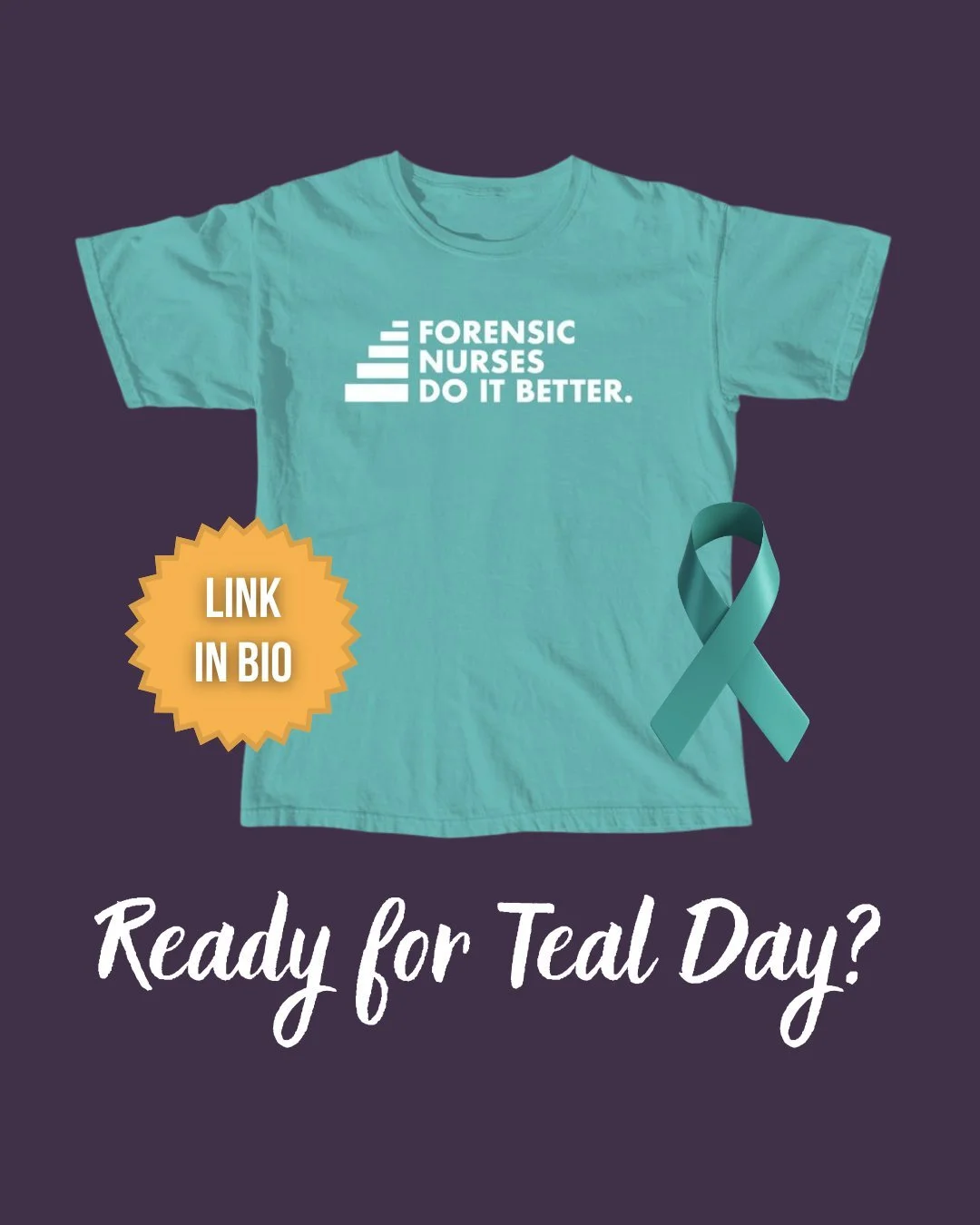 April 7th is SAAM Day of Action&hellip; also known as Wear Teal Day! It&rsquo;s the day when folks across the country don teal attire to show their support for survivors of sexual assault. 

Need something to wear? We&rsquo;ve got you covered! Procee