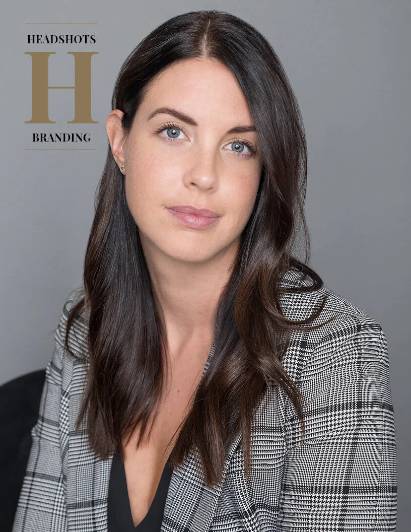 A polished studio headshot in Victoria BC, used as an example in the Erin Clayton Photography prep guide to illustrate professional wardrobe styling and intentional lighting.
