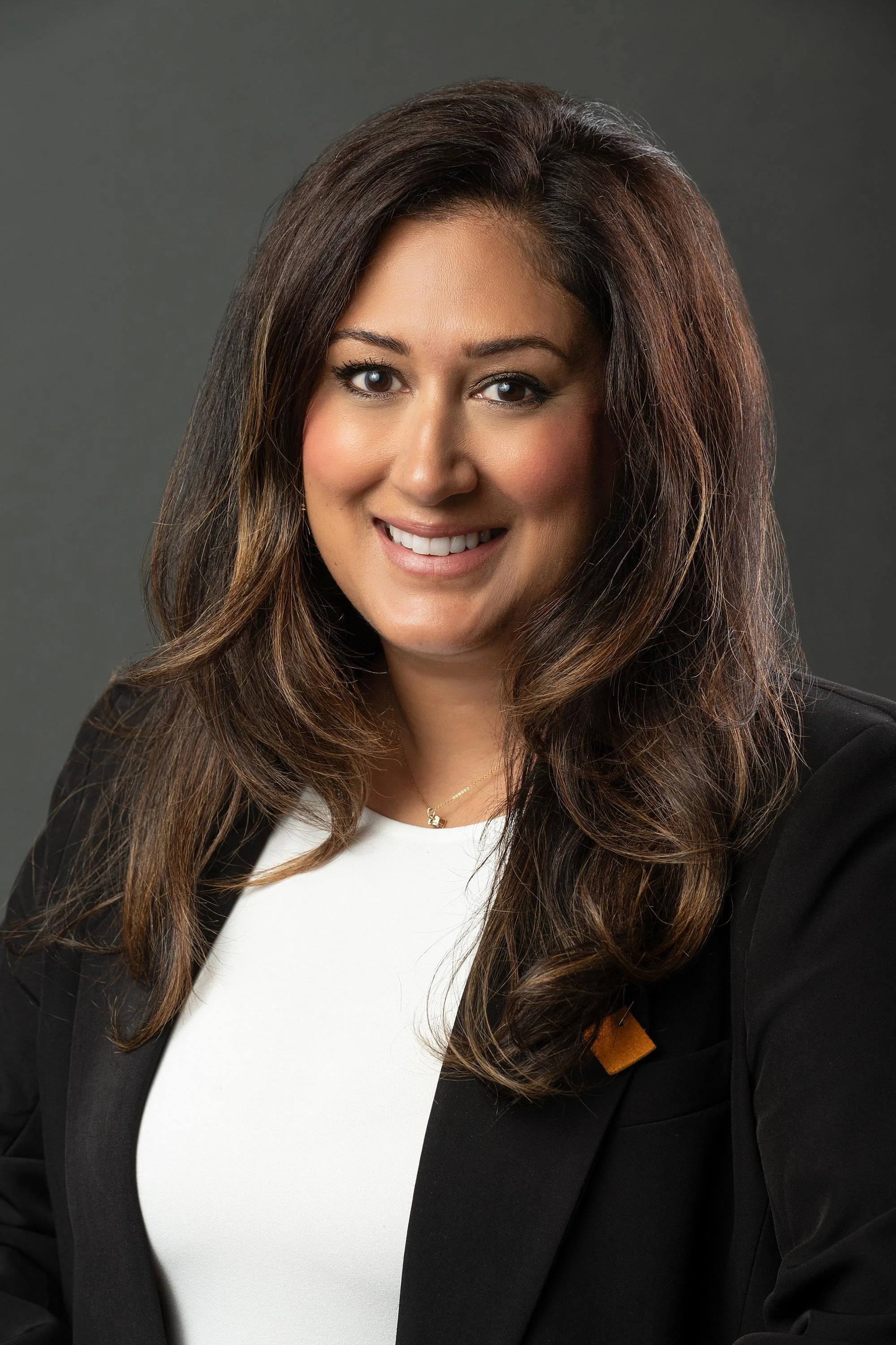 Professional studio headshot for female executive in Victoria BC