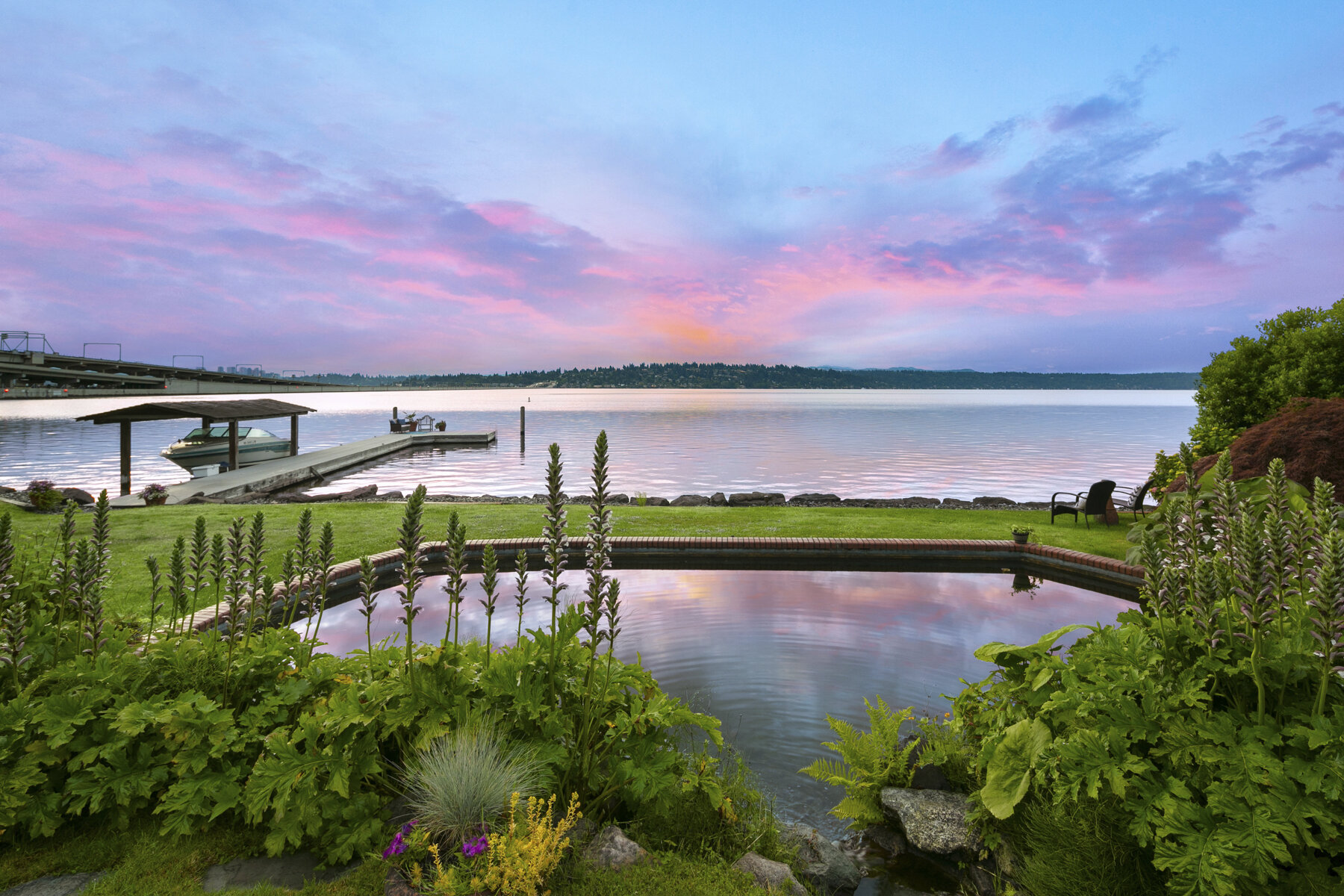 Mount Baker Waterfront Estate Mount Baker Waterfront Estate. Private, sheltered Lake Washington walled compound with magnificent protected panoramic views framing Mount Rainier.