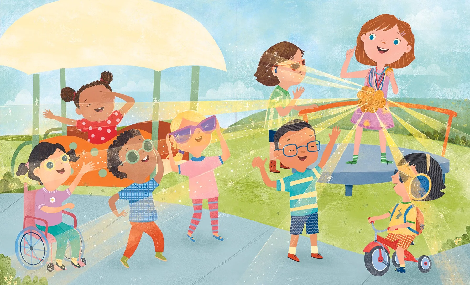 Spread from The Amazing Brain Club by Lindsey Goff Viducich Zonderkidz HarperCollins April 2026