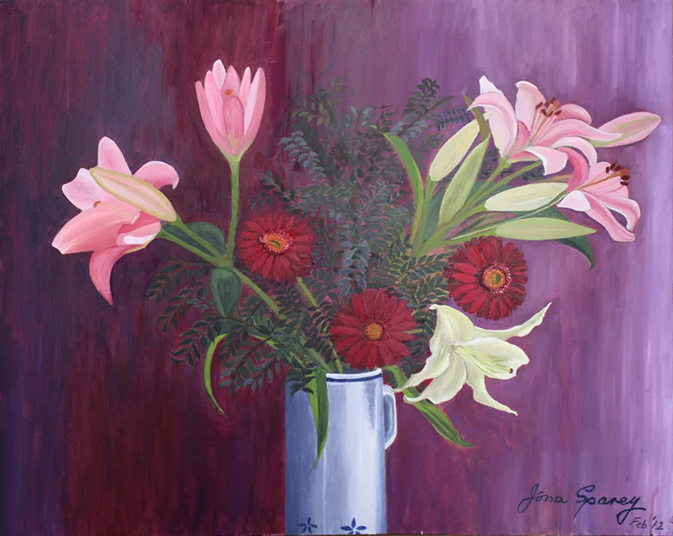 Vase of flowers 76 cm (w) x 60 cm (h)